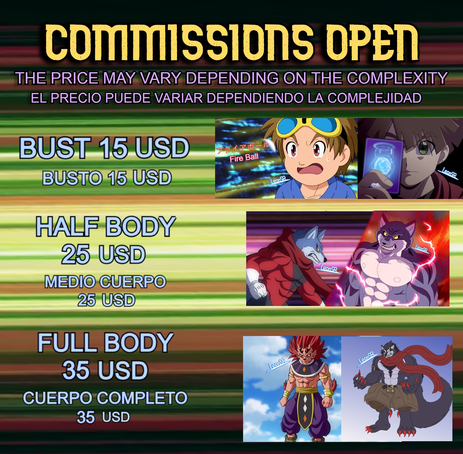 Comission Open 1 - By @leonsr on Itaku