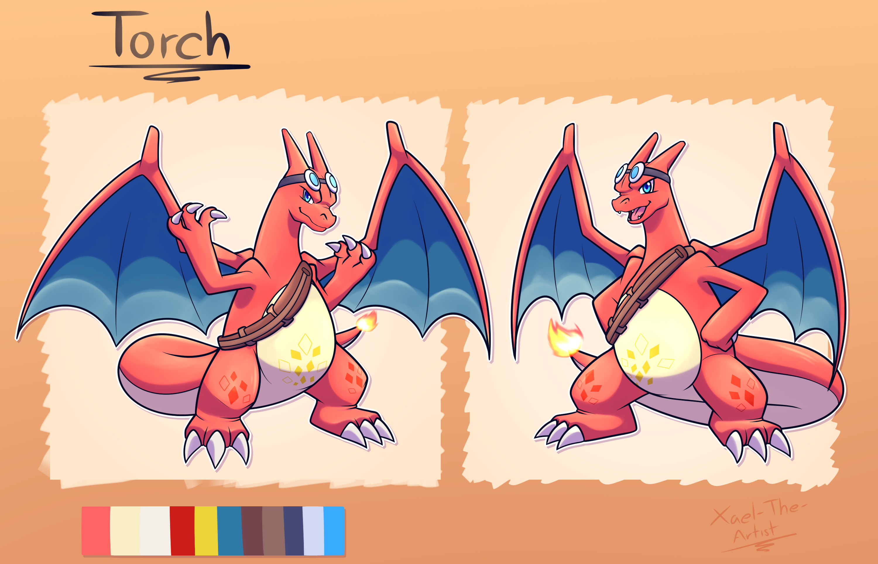Charizard Refrence Torch (Charizard Reference Sheet) - By @rudiriolu on Itaku