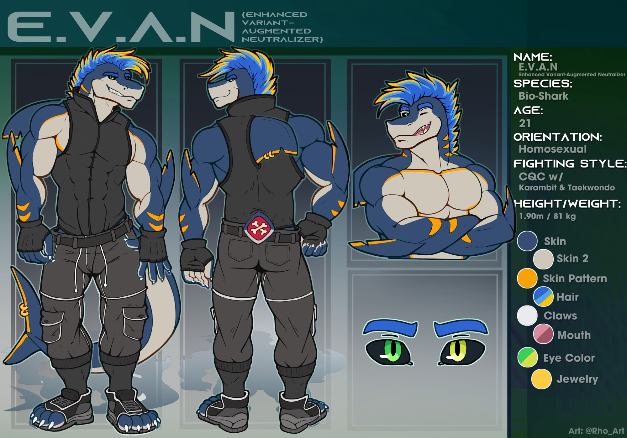 Evan reference sheet! 1 - By @tuskmaneboi on Itaku
