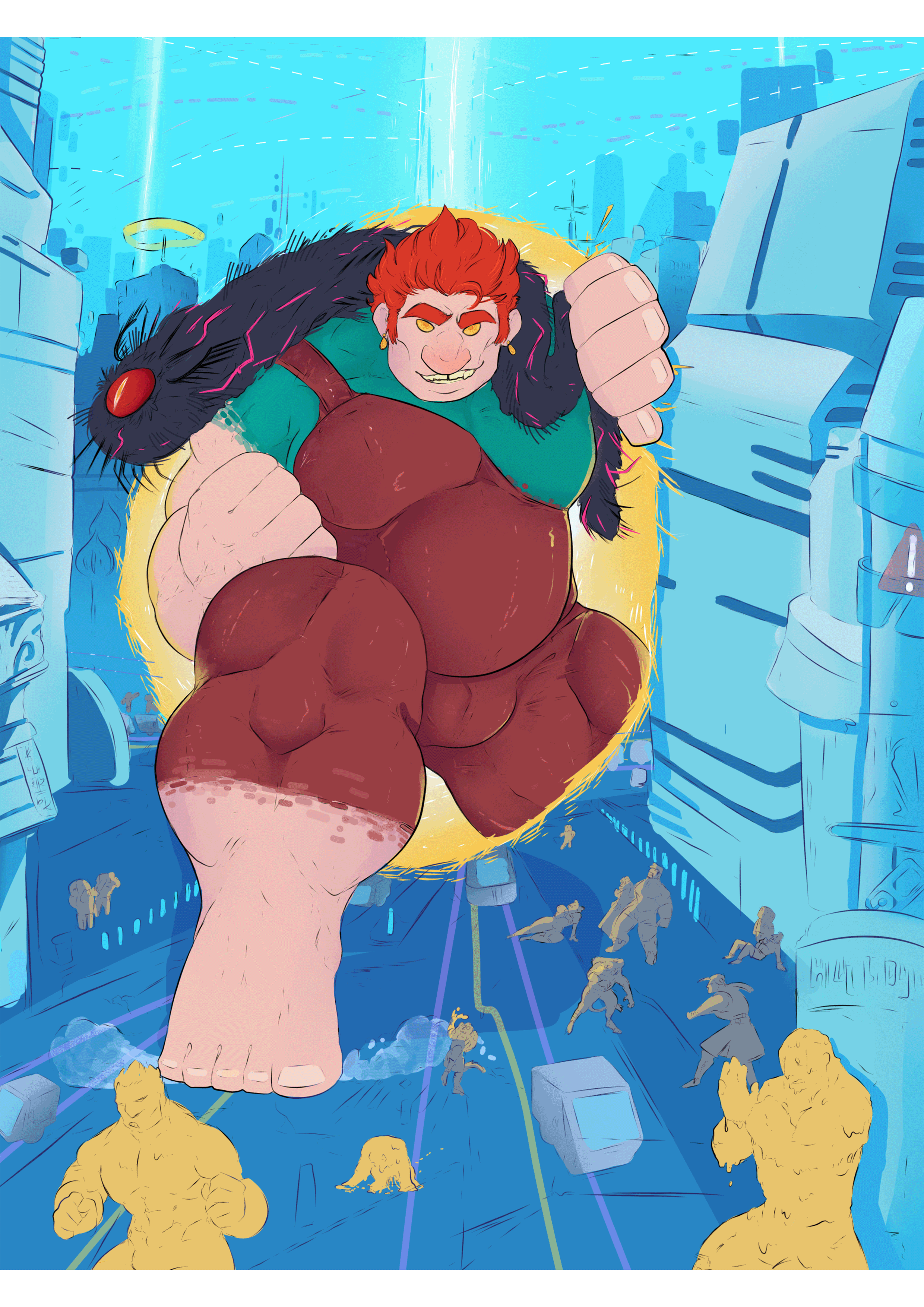 Racked Ralph Slime Cyber-Colossus Wreck-it Ralph - By @darmani on Itaku