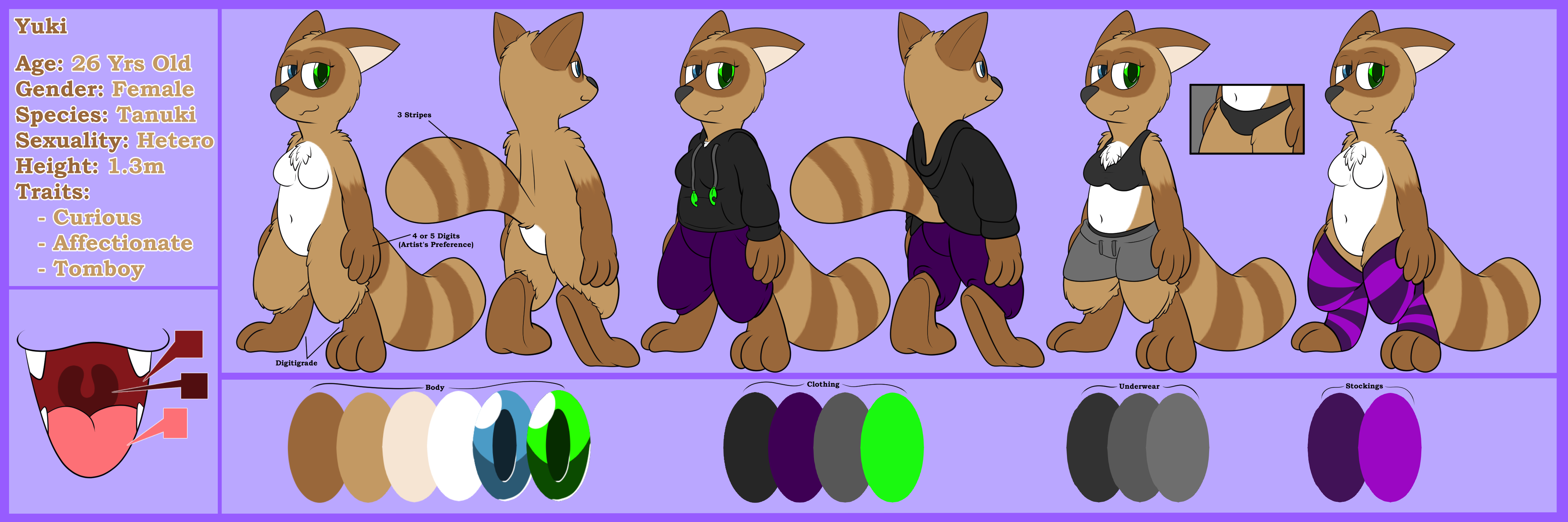 Yuki Reference Sheet [SFW] 2022 by SecretStash151 - By @side_b on Itaku