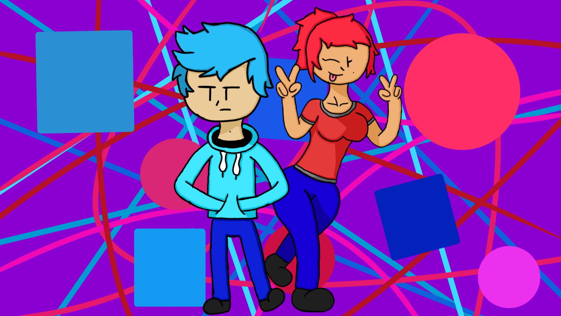 Cerulean and Vermillion - By @carma27 on Itaku