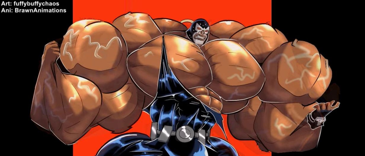 Bane muscle growth by fuffybuffychaos - By @brawnanimations on Itaku