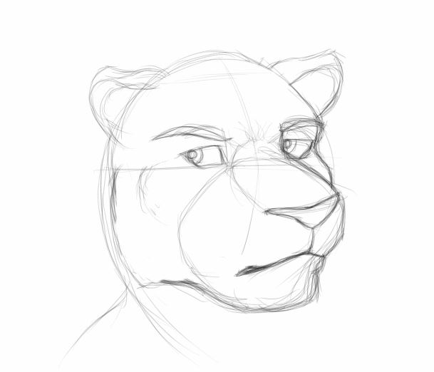 Head concept sketch - By @drakearlin on Itaku