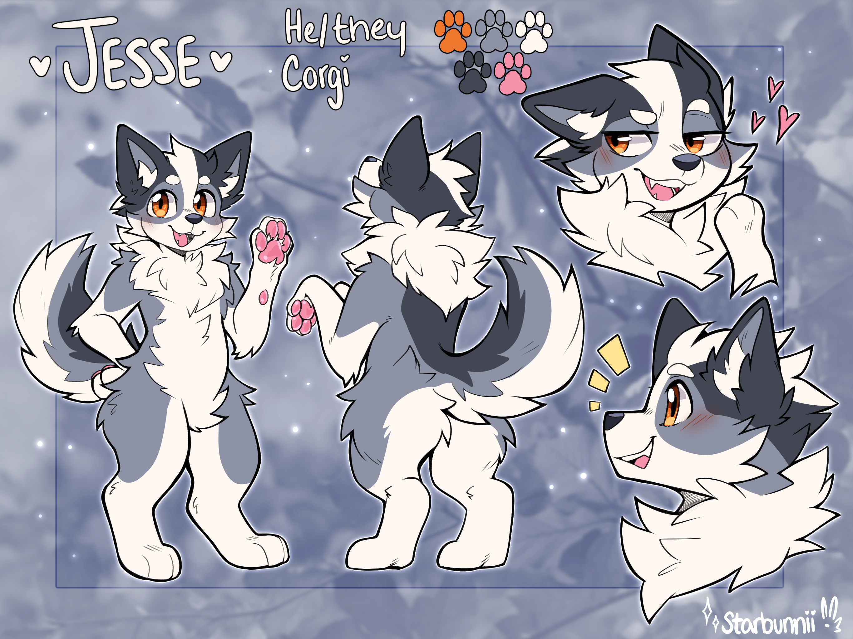 Jesse's Ref Sheet - By @starbunnii on Itaku