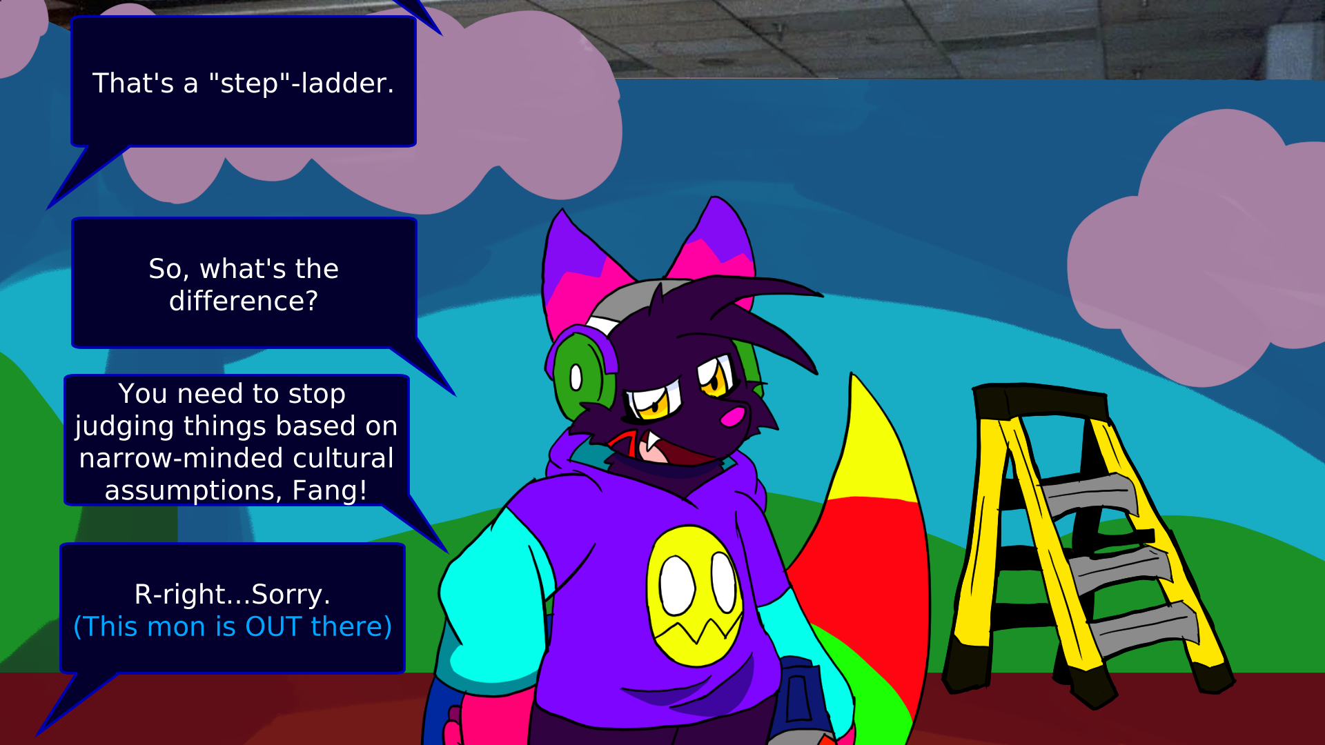 ladder vs step ladder pt 5 By midnightfox on Itaku