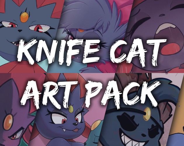 Knife Cat Art Pack - By @joooji on Itaku