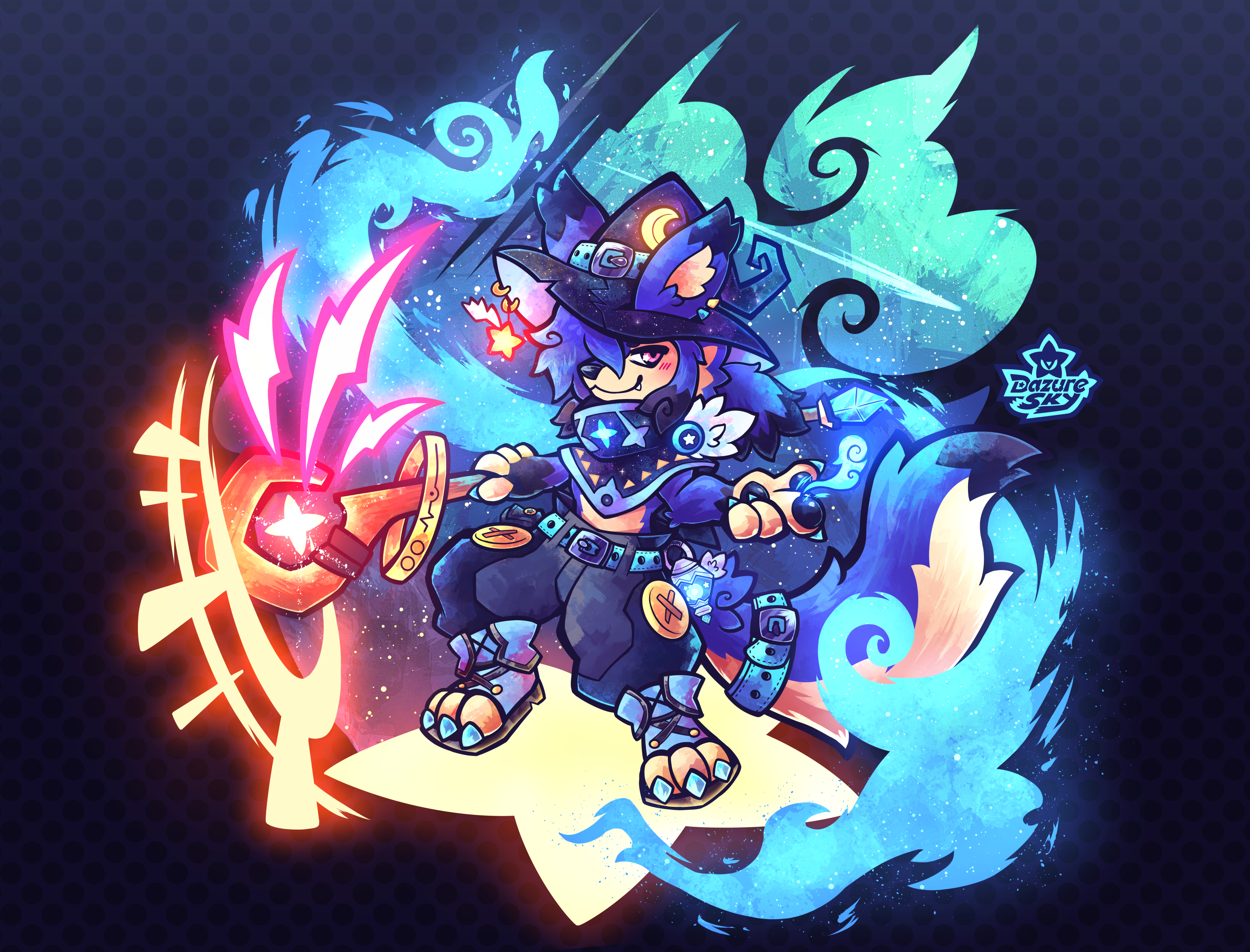 Star Mage Kybu - By @dazuresky on Itaku