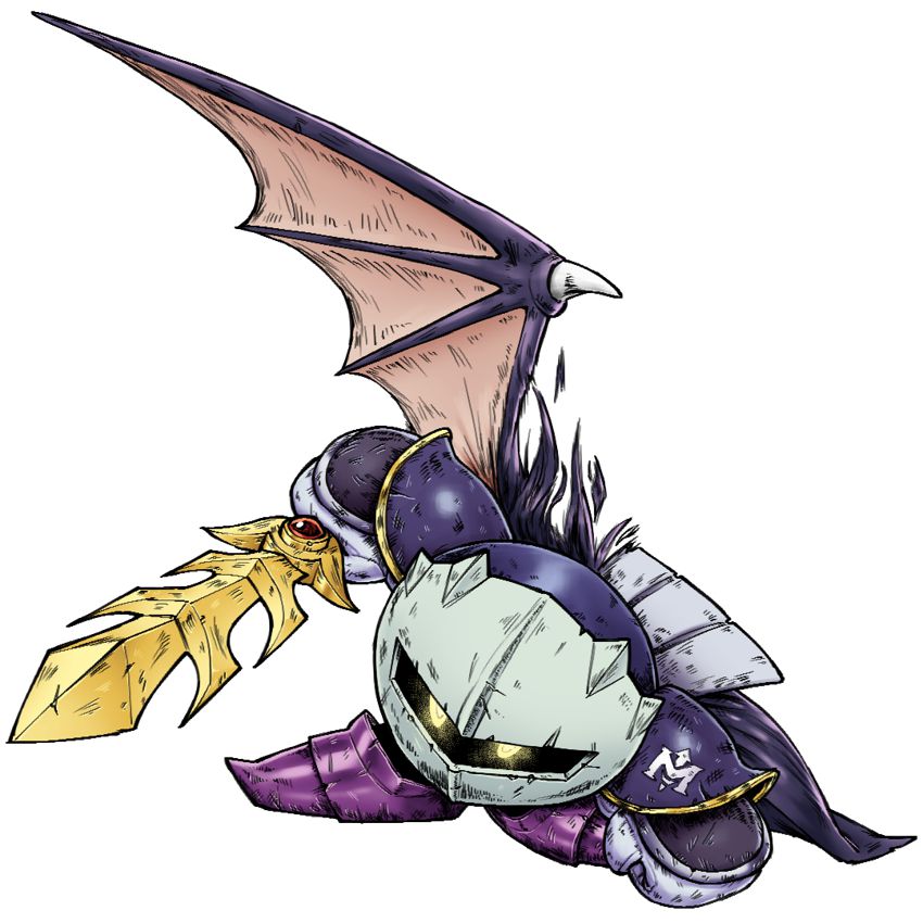 Detailed Meta Knight coloured version - By @mikael-kristiak on Itaku