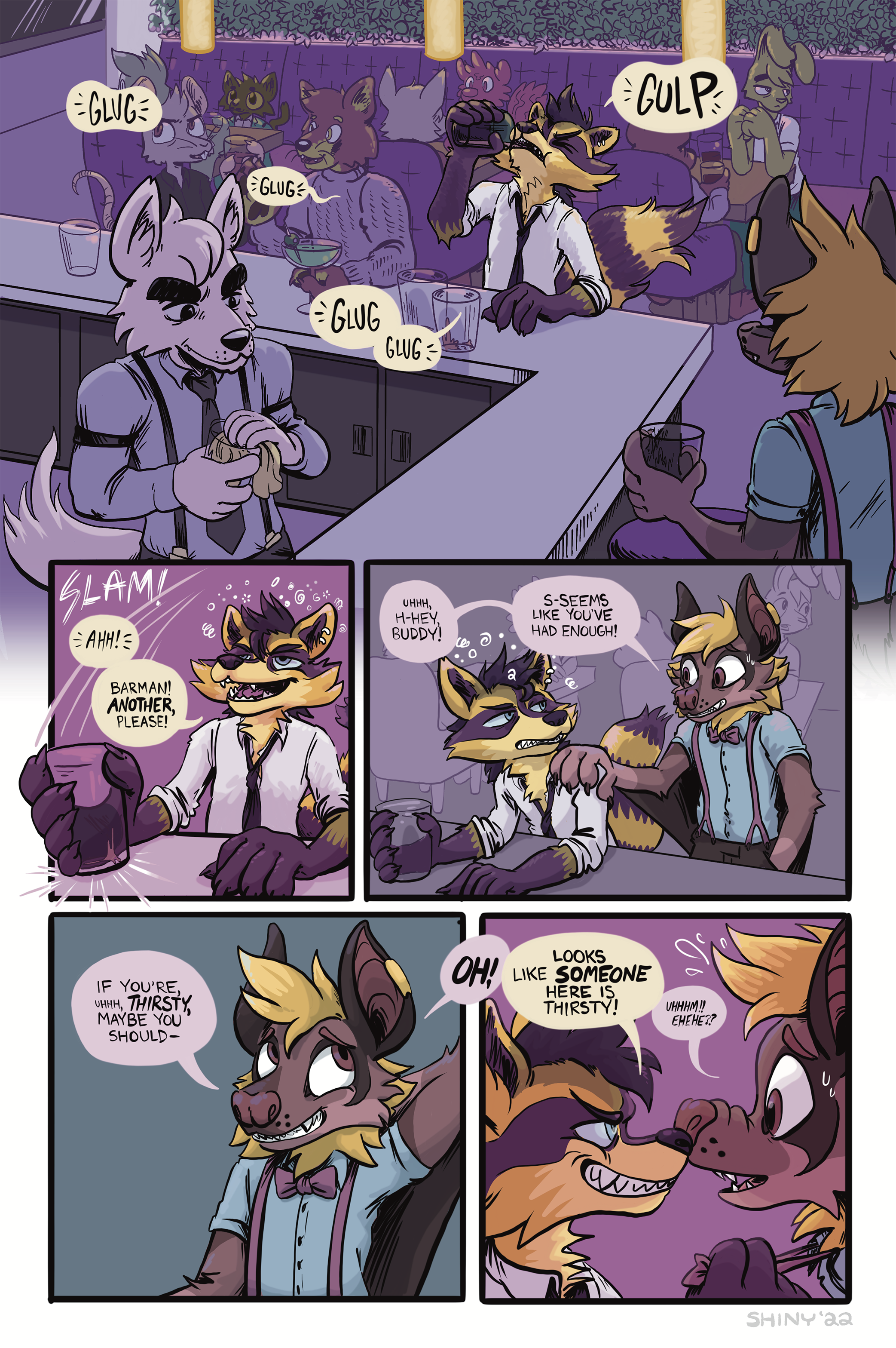 Art, Lyle, and Forest pg1 - By @shinyluvdisc on Itaku