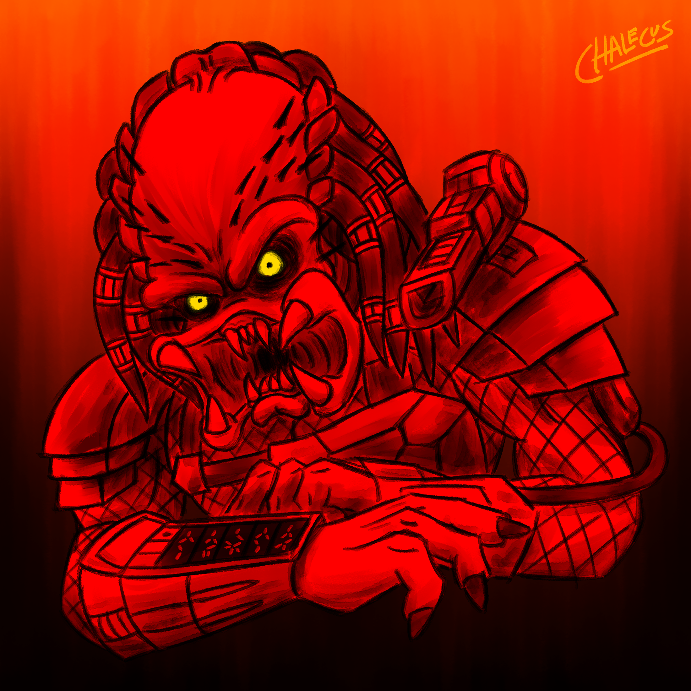 Tejasimo Predator 🔴THE PREDATOR🔴 - By @chalecus on Itaku