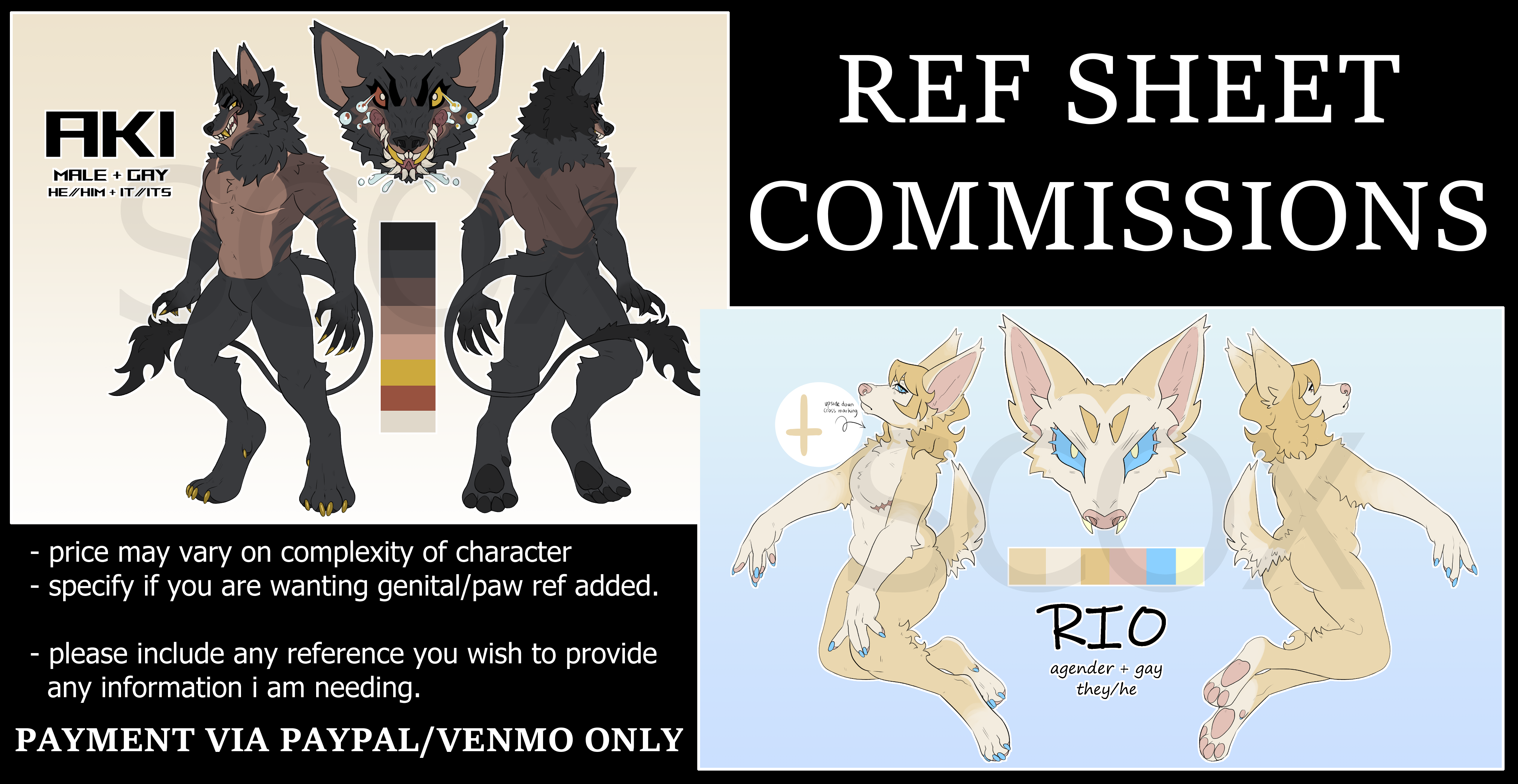 REF SHEET COMMISSIONS - By @scox on Itaku