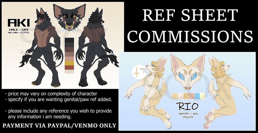 REF SHEET COMMISSIONS - By @scox on Itaku