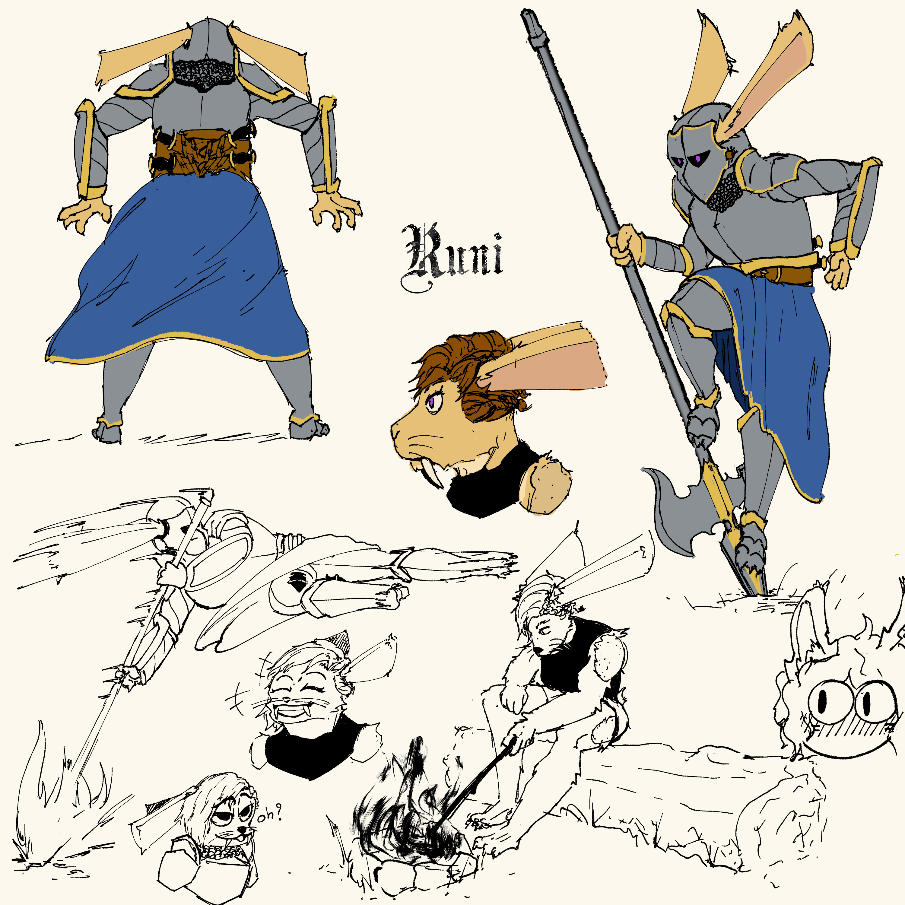 Runi Shaking Hand Runi ref sheet - By @linkyu on Itaku