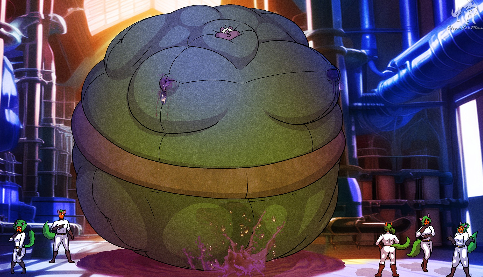 Ultra Blueberry Inflation - By @cleverfoxman on Itaku