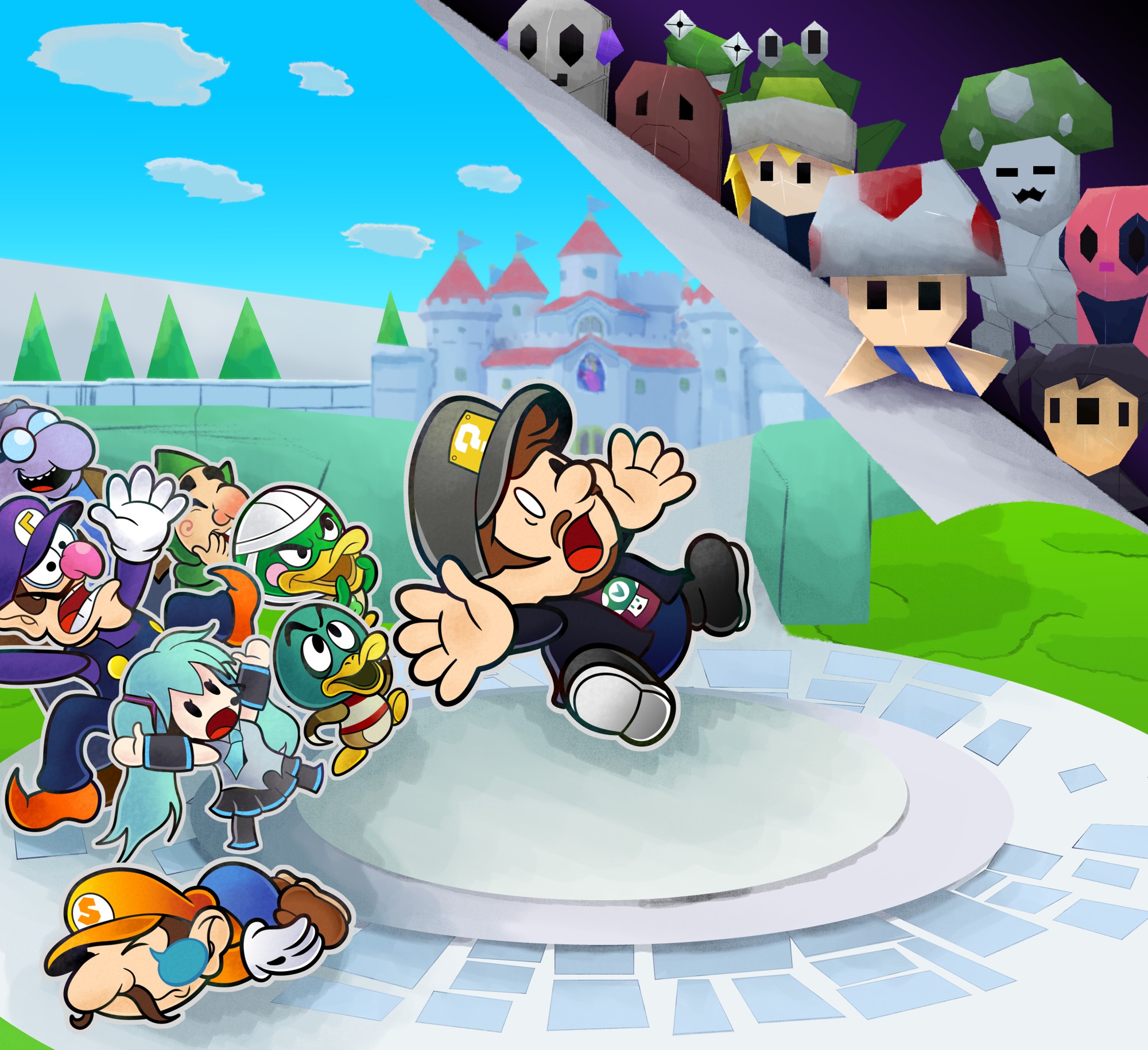 Vinesauce Art Paper Mario The Origami King By theokmate on Itaku