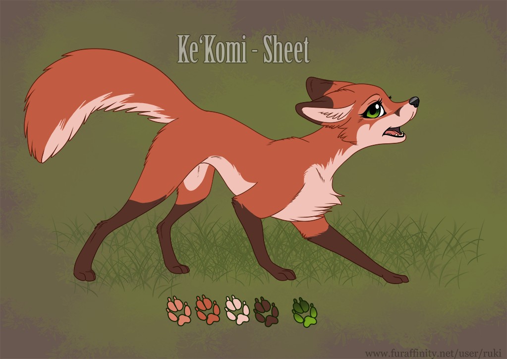 Fox Character Sheet 6 - By @rukifox on Itaku