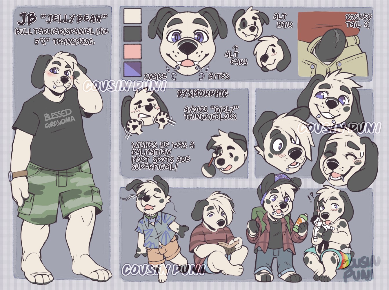 2023 JB (reference sheet) SFW Page 1/2 - By @pricklepants on Itaku