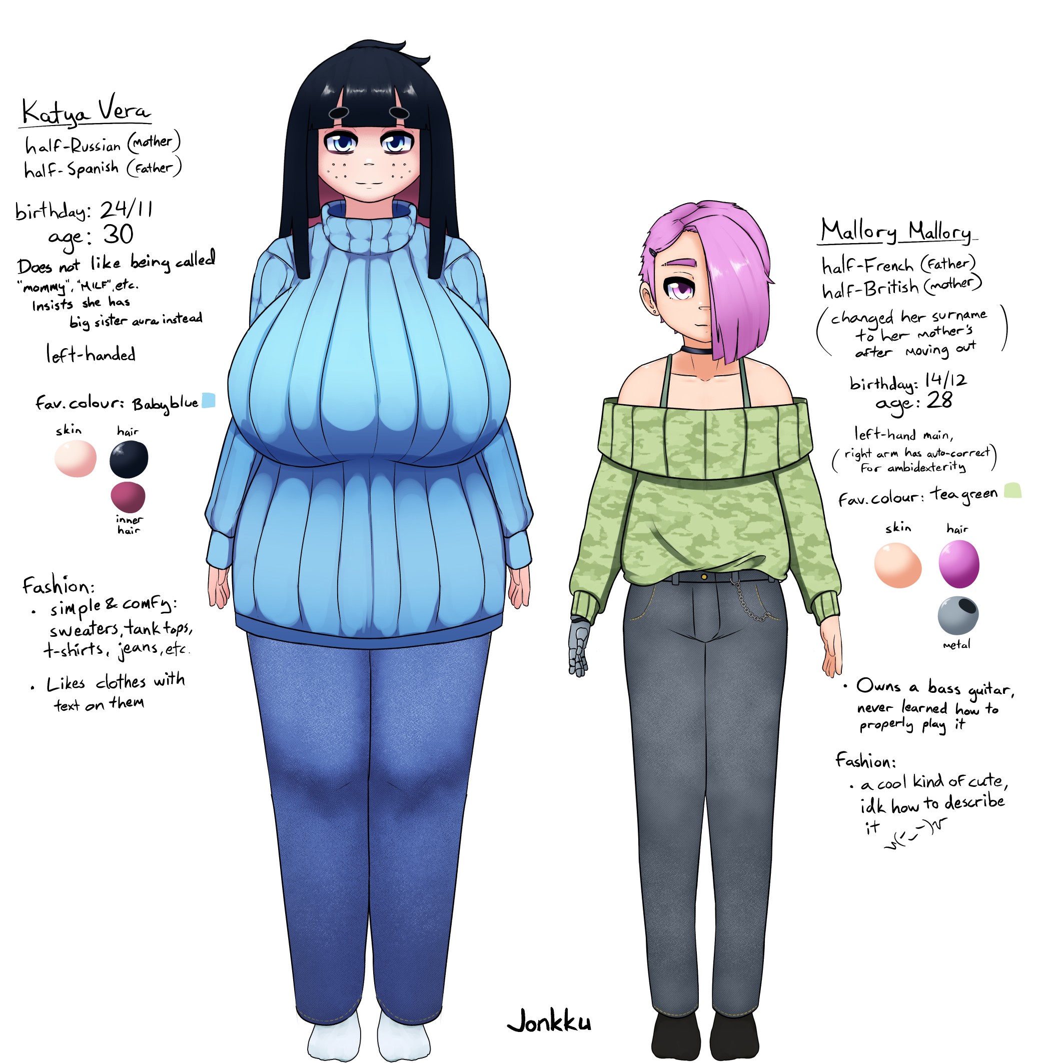 OC reference sheet 2024 (outdoor wear) - By @jonkku on Itaku