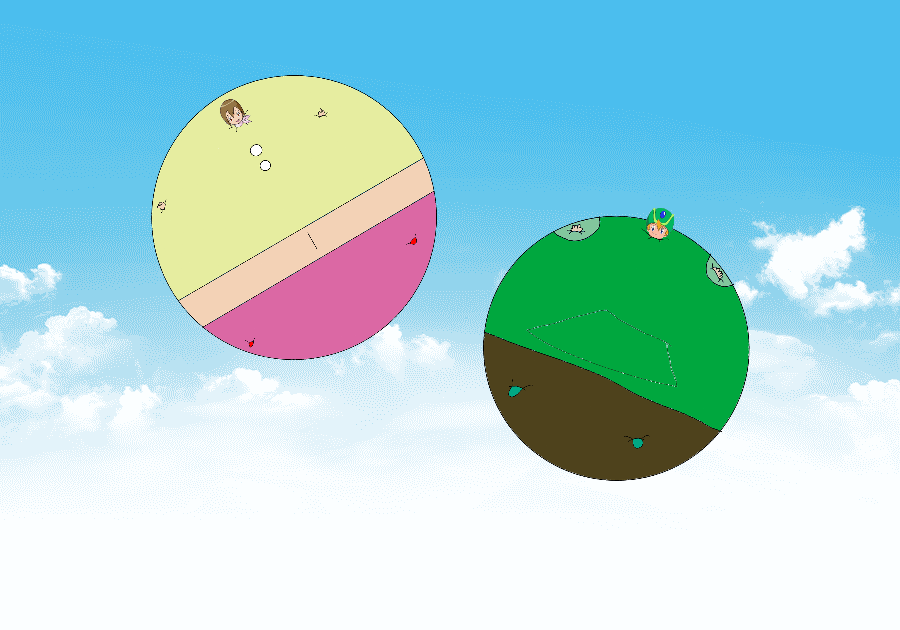 Kari And TK Hugely Inflated In The Sky - By @oakkyoak on Itaku