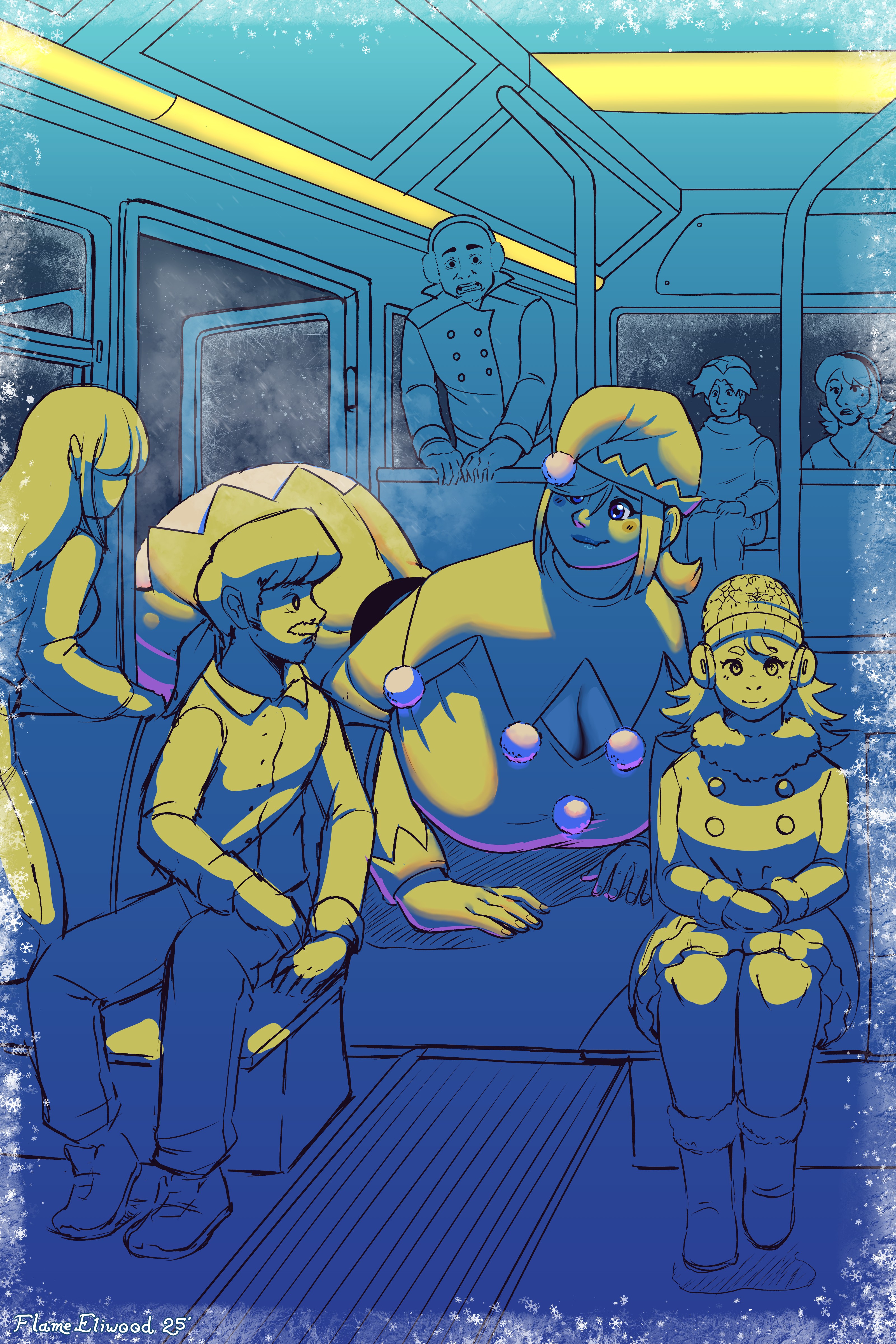 Bus Ride Home - By @flameeliwood on Itaku