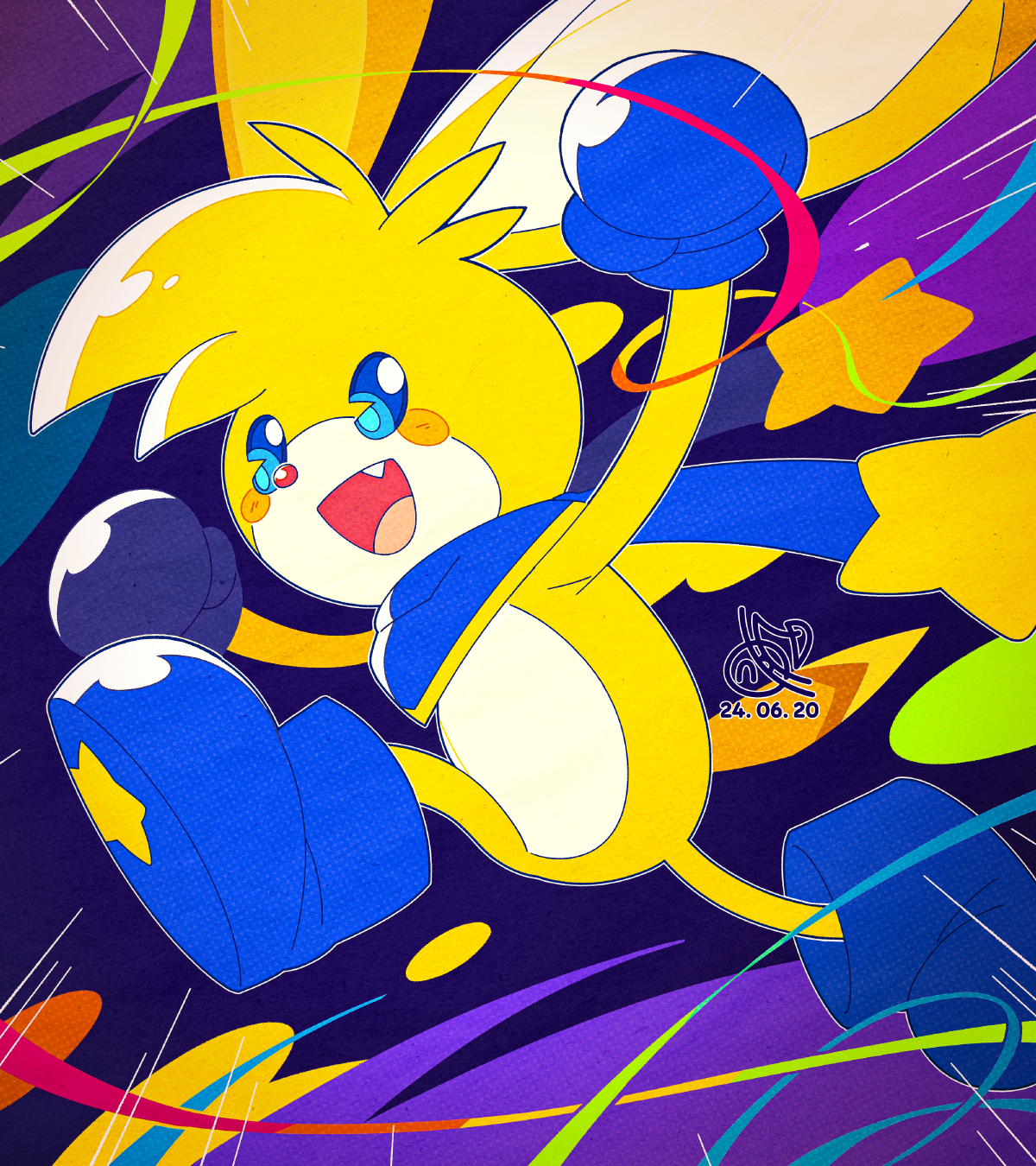 Kinoko in twinkle space! - By @doro_poroo on Itaku