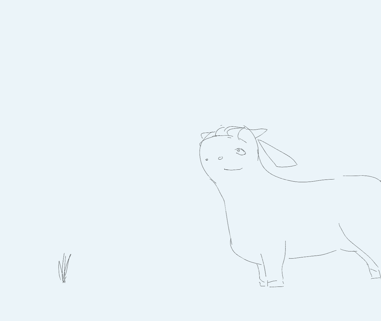 Local Cow Eats Grass - By @thekippersystem on Itaku