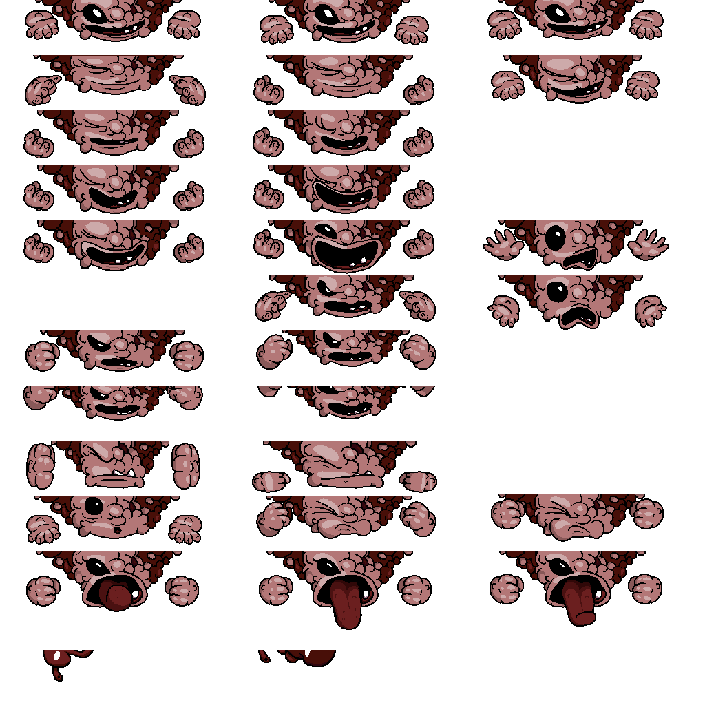 Isaac resprites! Mama Gurdy - By @viv-jefferies on Itaku