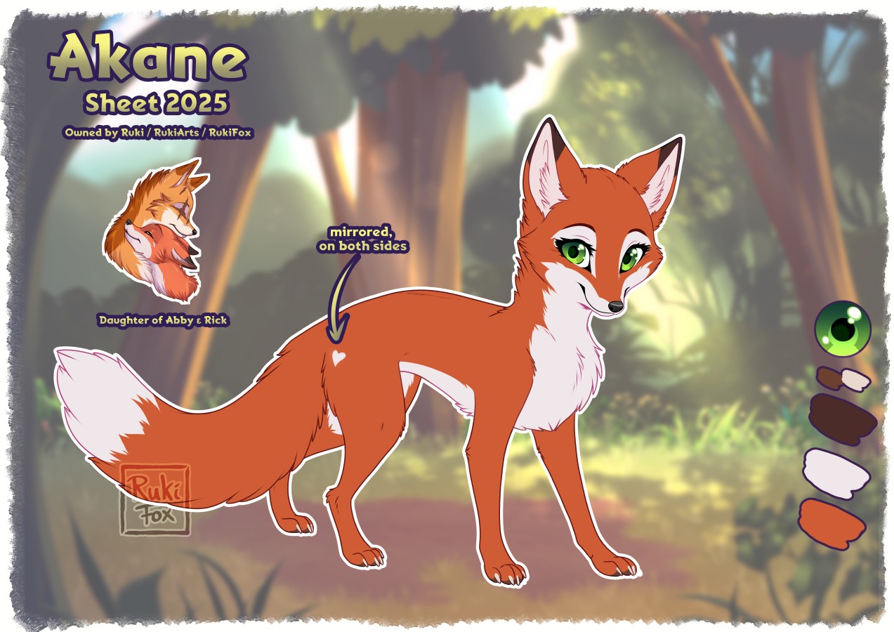 Akane Sheet - By @rukifox on Itaku