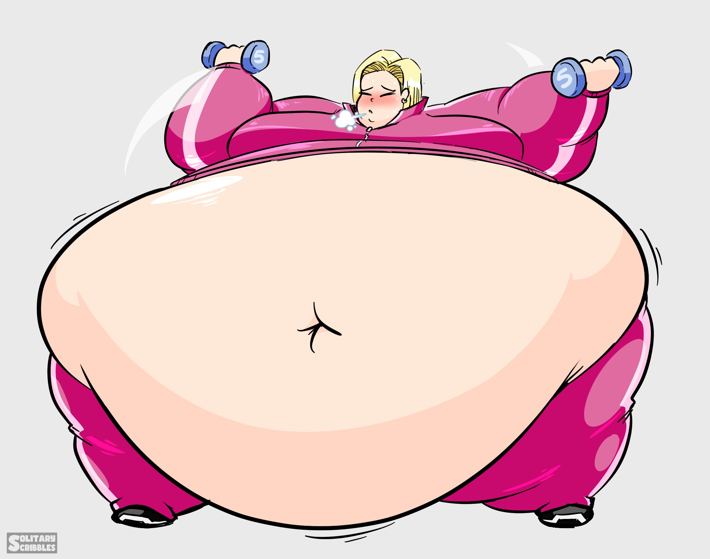 Android 18 (SCL 10-12-23) - By @solitaryscribbles on Itaku