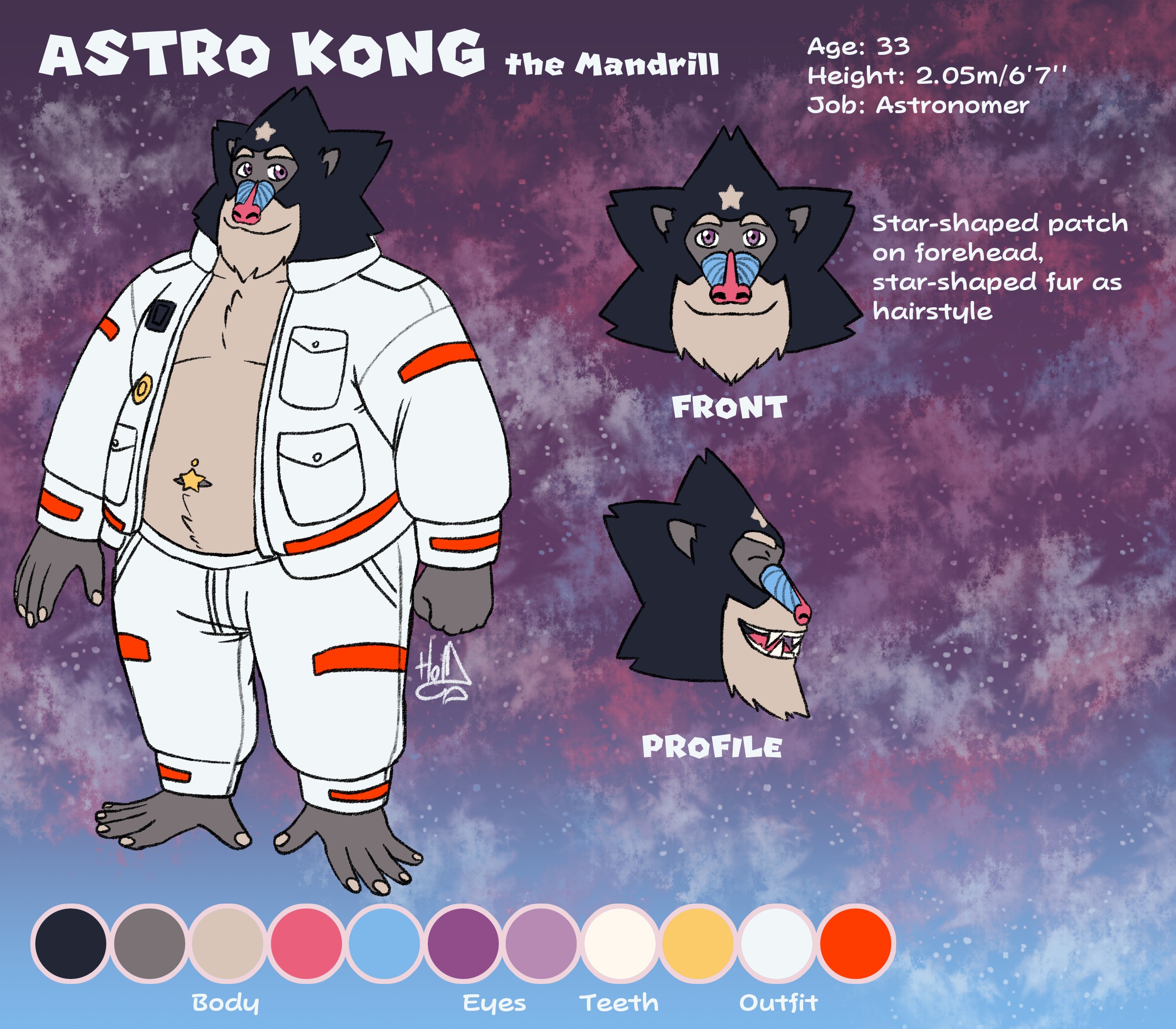 [Mario OC] Astro Kong - By @heatofmidnight on Itaku