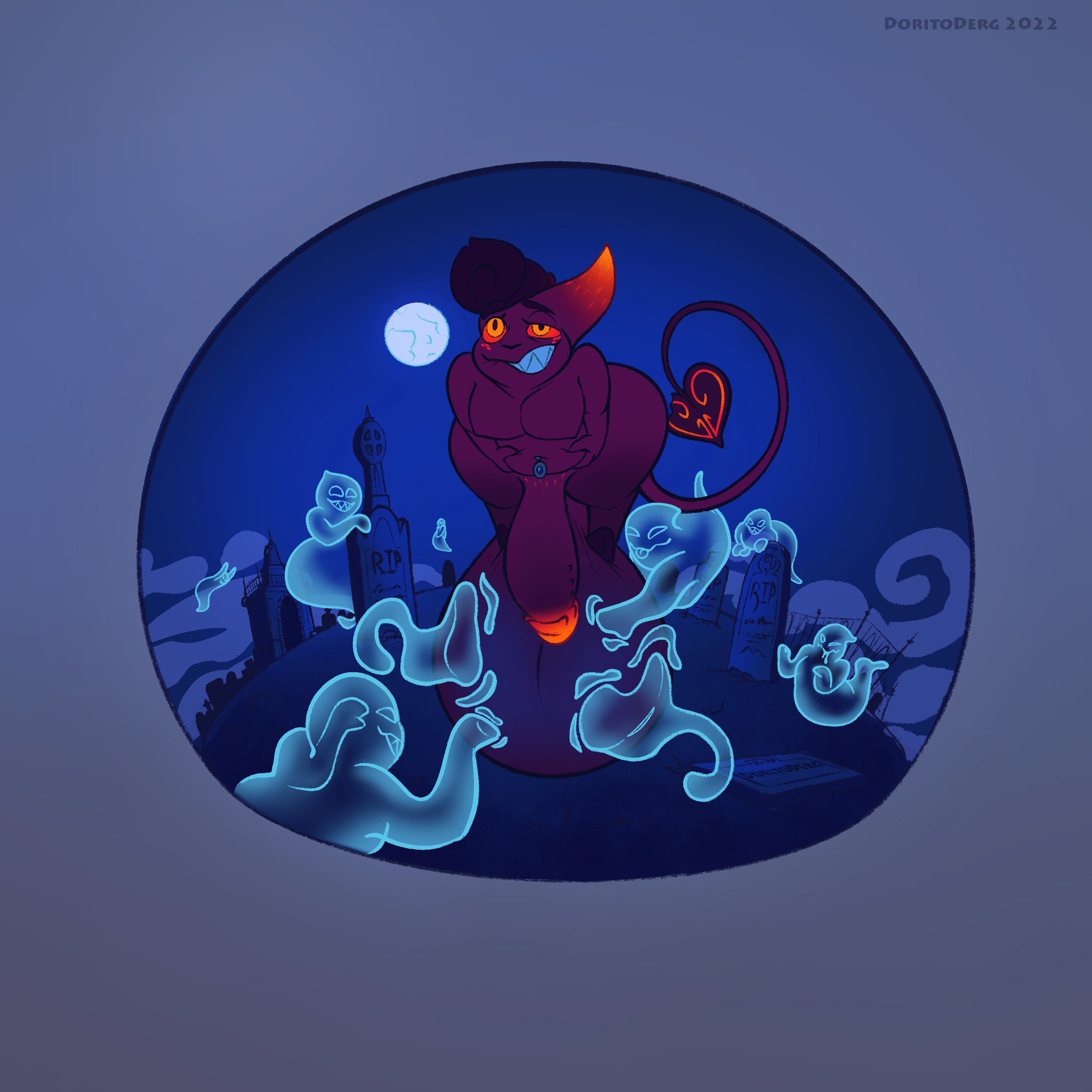 Blue ball night By heesh on Itaku