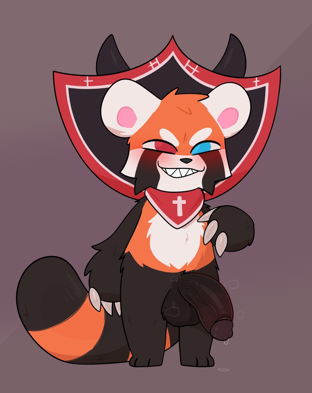 Evil Red Panda boy - By @crushpepper on Itaku