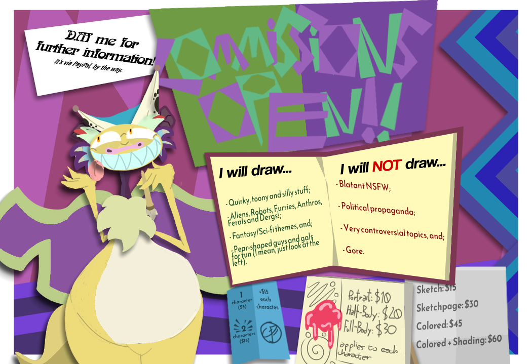 COMMISSIONS OPEN!! 1 - By @maxhighscore on Itaku