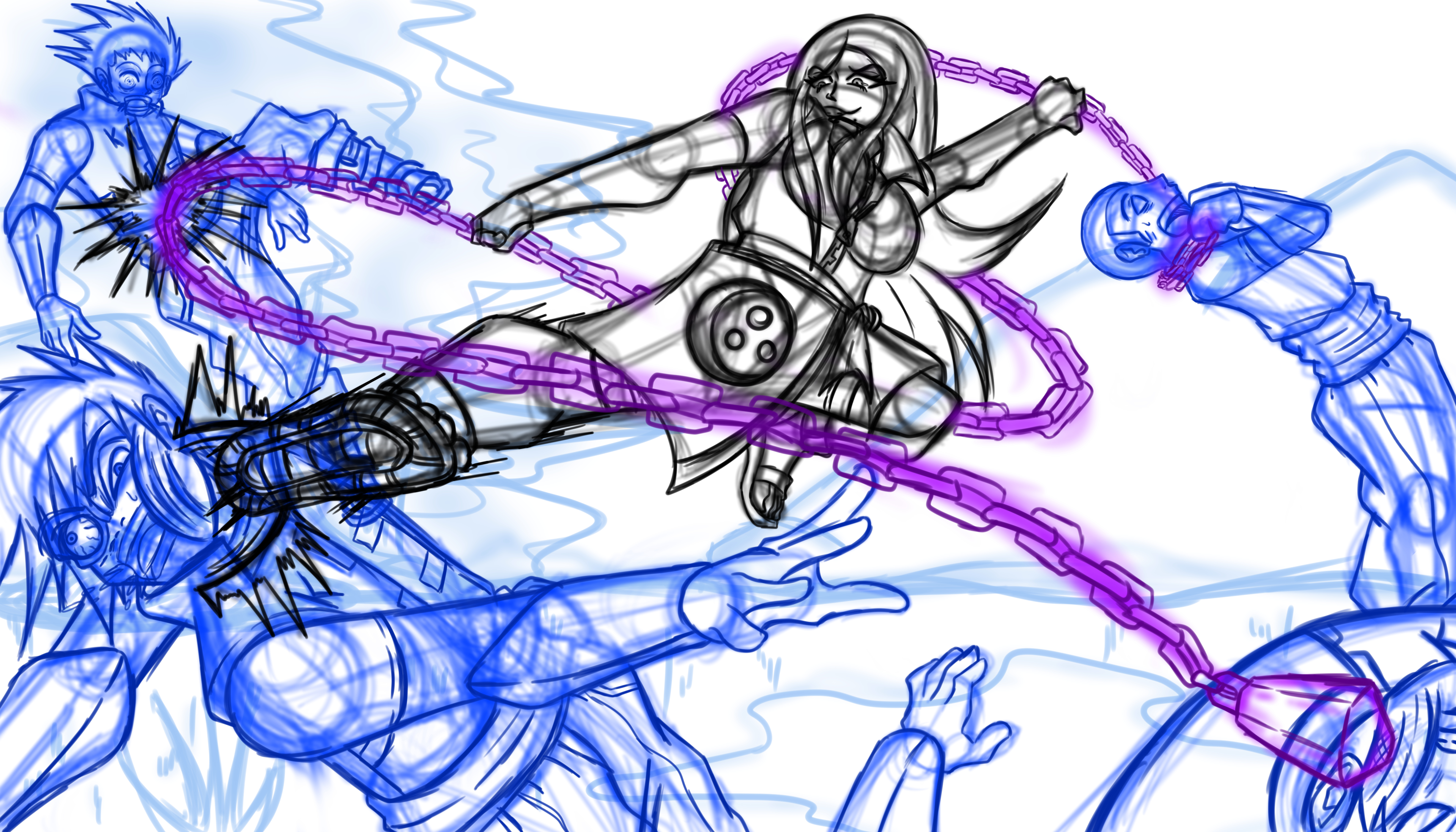 Chain Capture Combat Wip - By @naar99 on Itaku