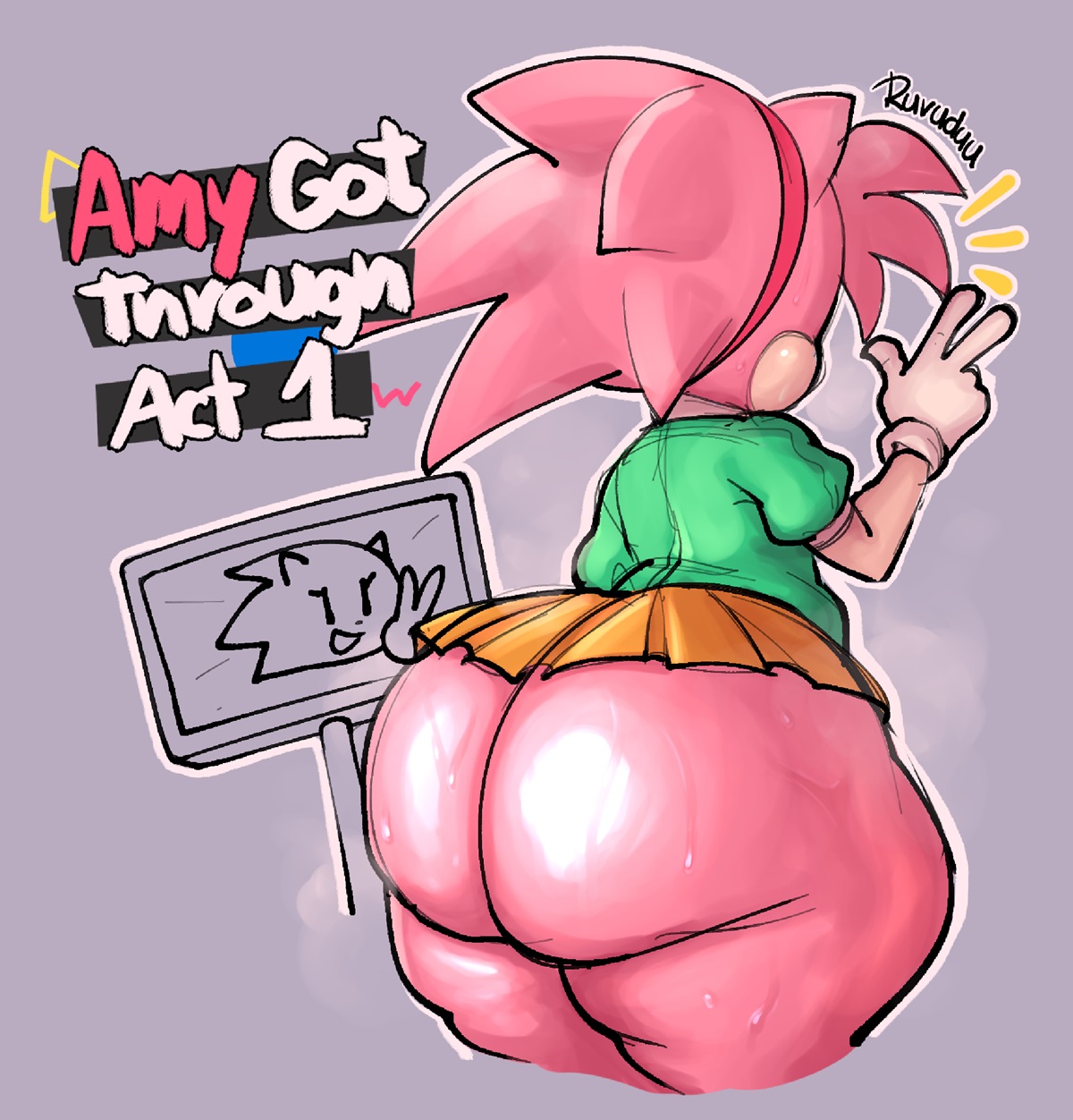 Classic Amy Rose - By @ruruduu on Itaku.