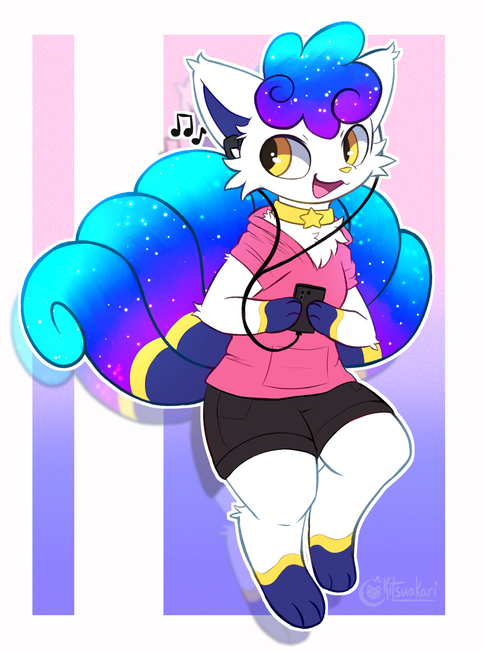 Monthly Art for Gifty - By @kitsuakari on Itaku
