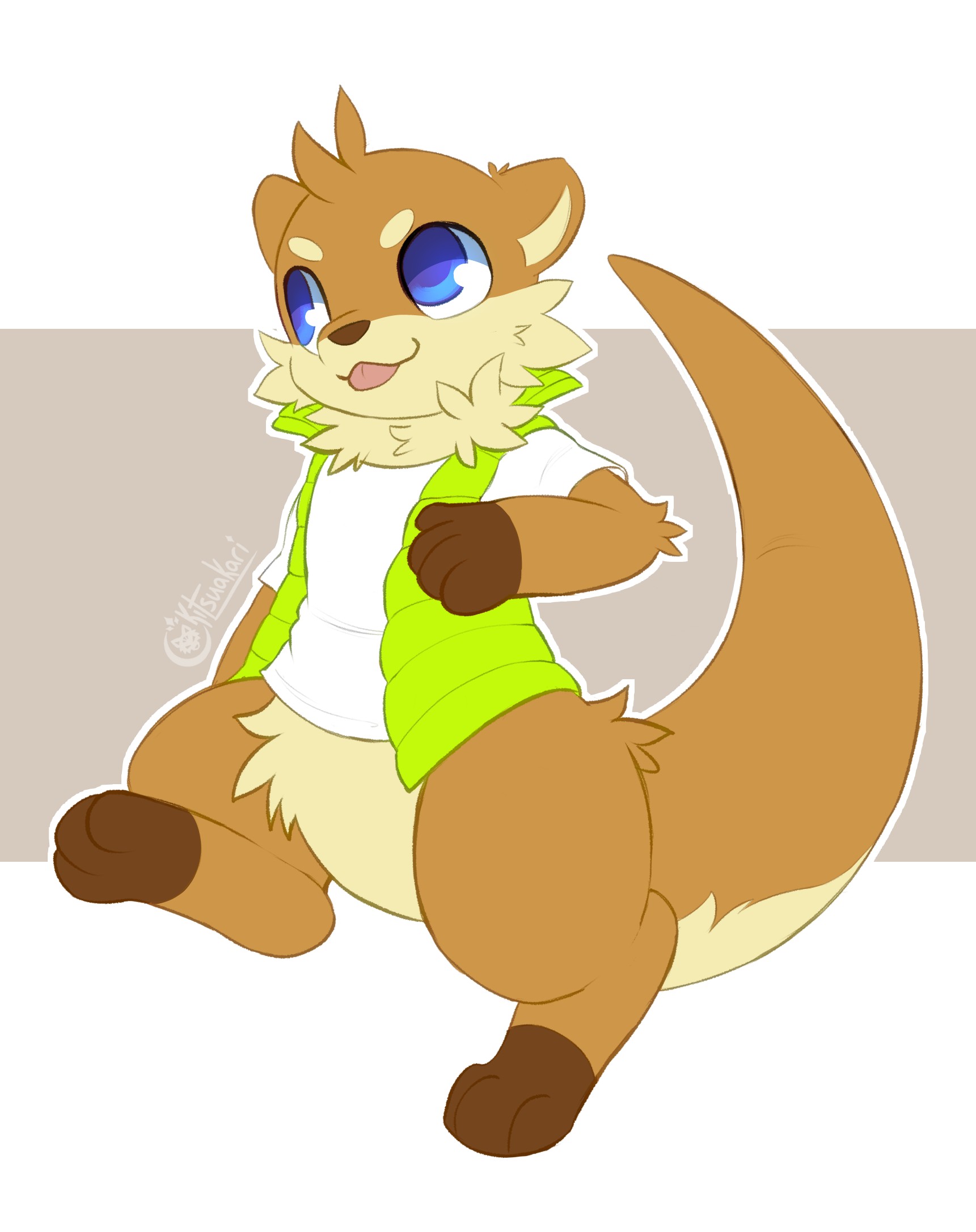 Monthly art for gifty! - By @kitsuakari on Itaku