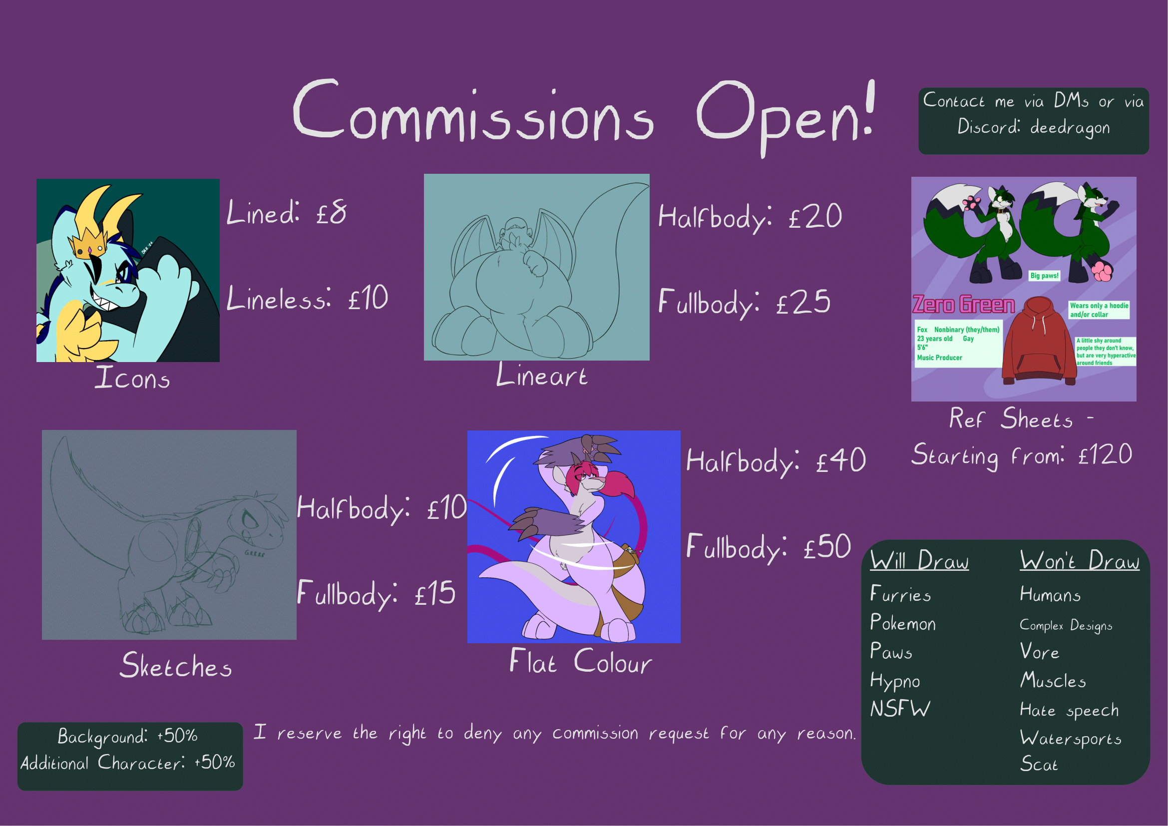 Commissions Open! - By @icedragondee on Itaku