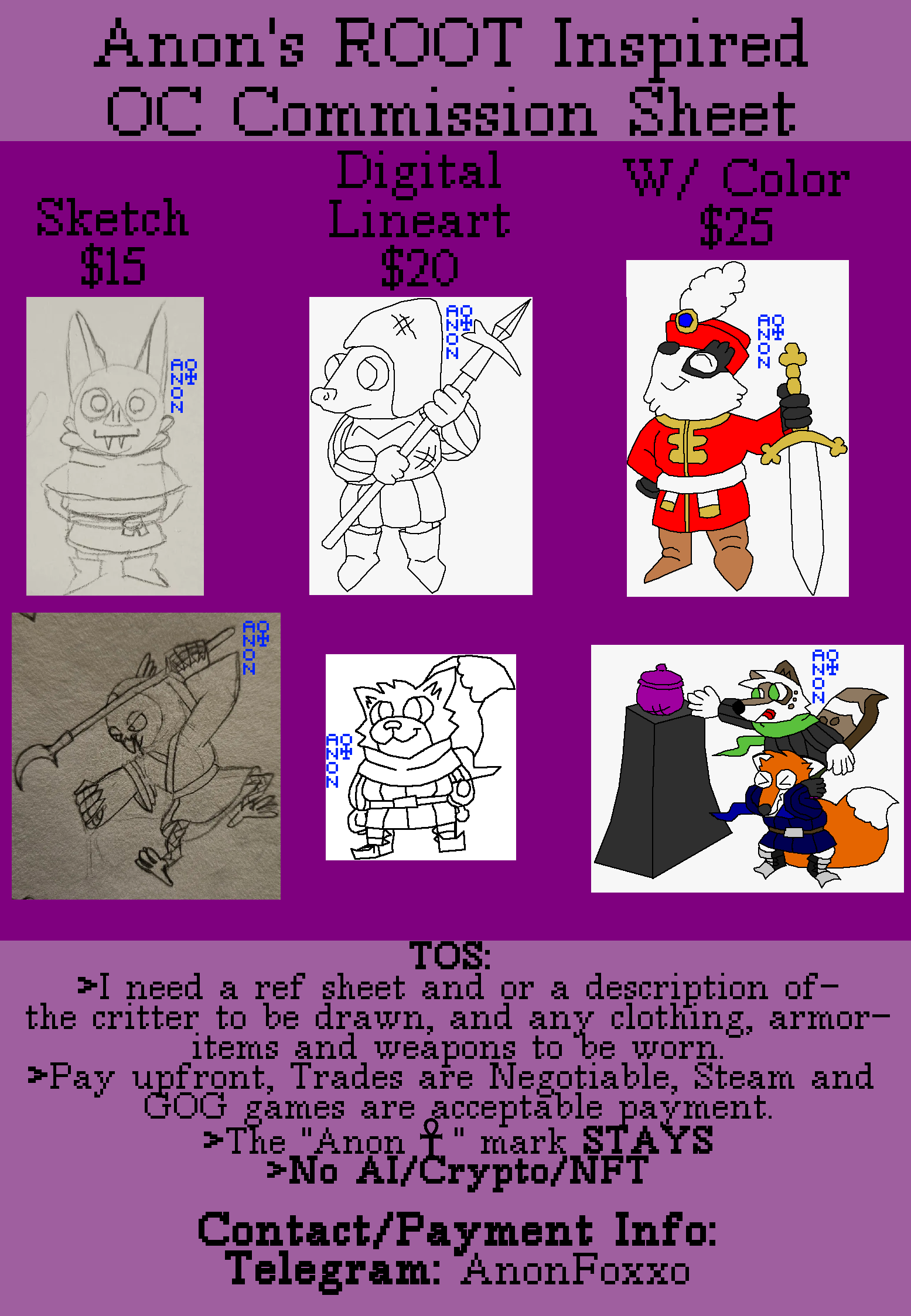 Root Bookmarks ROOT inspired OC's Commission Sheet - By @250dollarkobold on Itaku