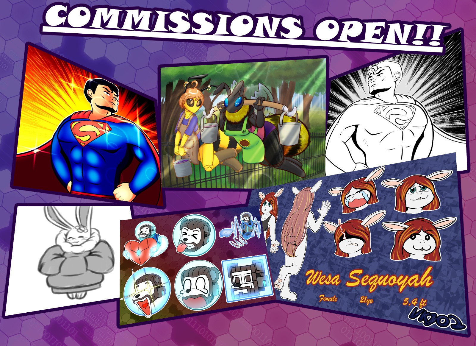 Commissions Open!!! - By @vk102 on Itaku