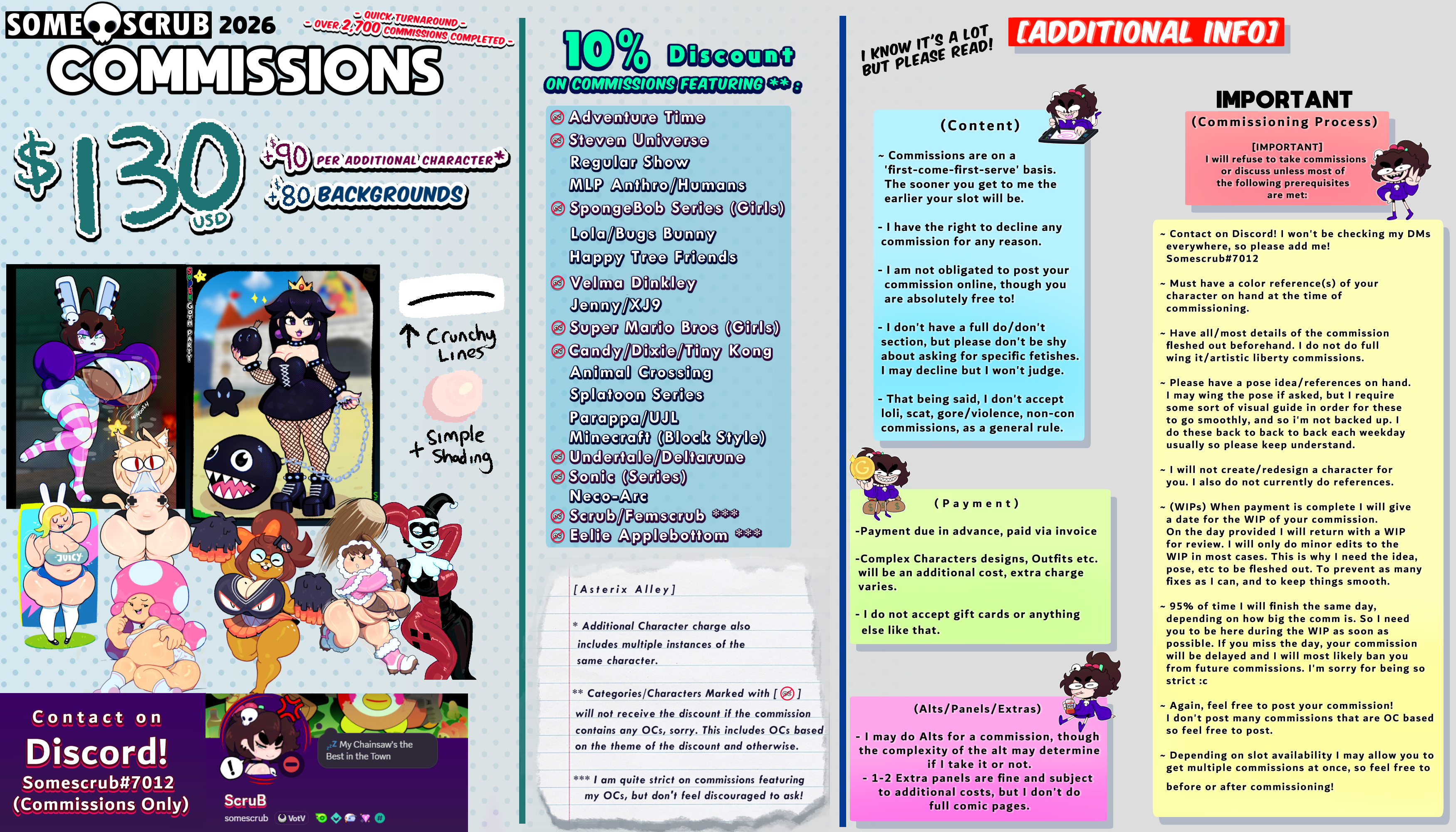 Somescrub Commission Sheet 2026 - By @somescrub on Itaku