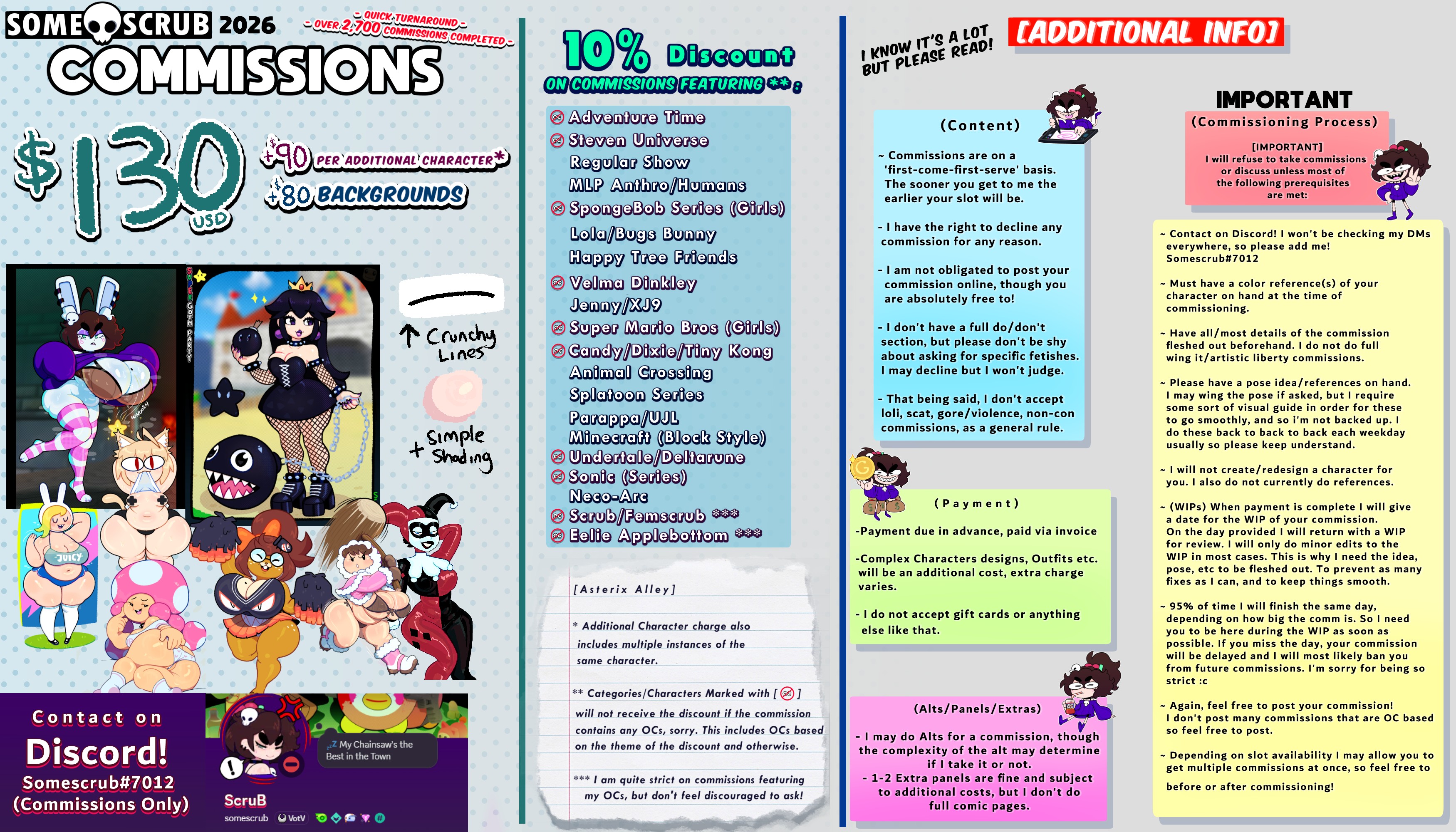 Somescrub Commission Sheet 2026 - By @somescrub on Itaku