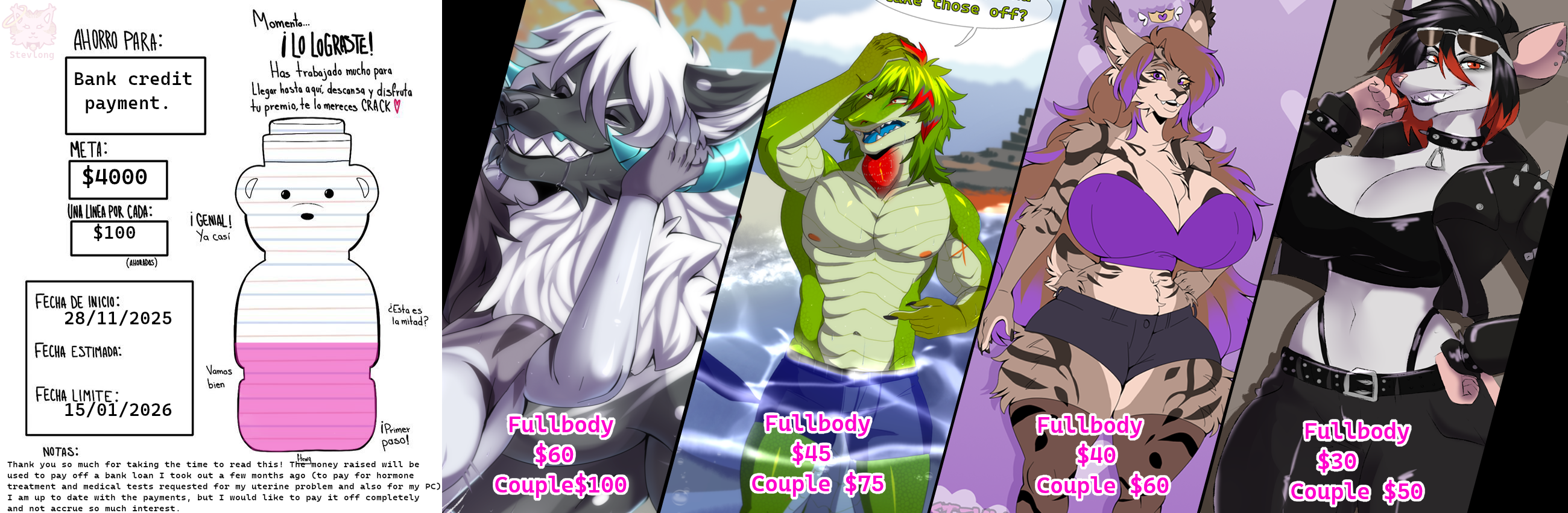 Commission open - By @stevlong on Itaku