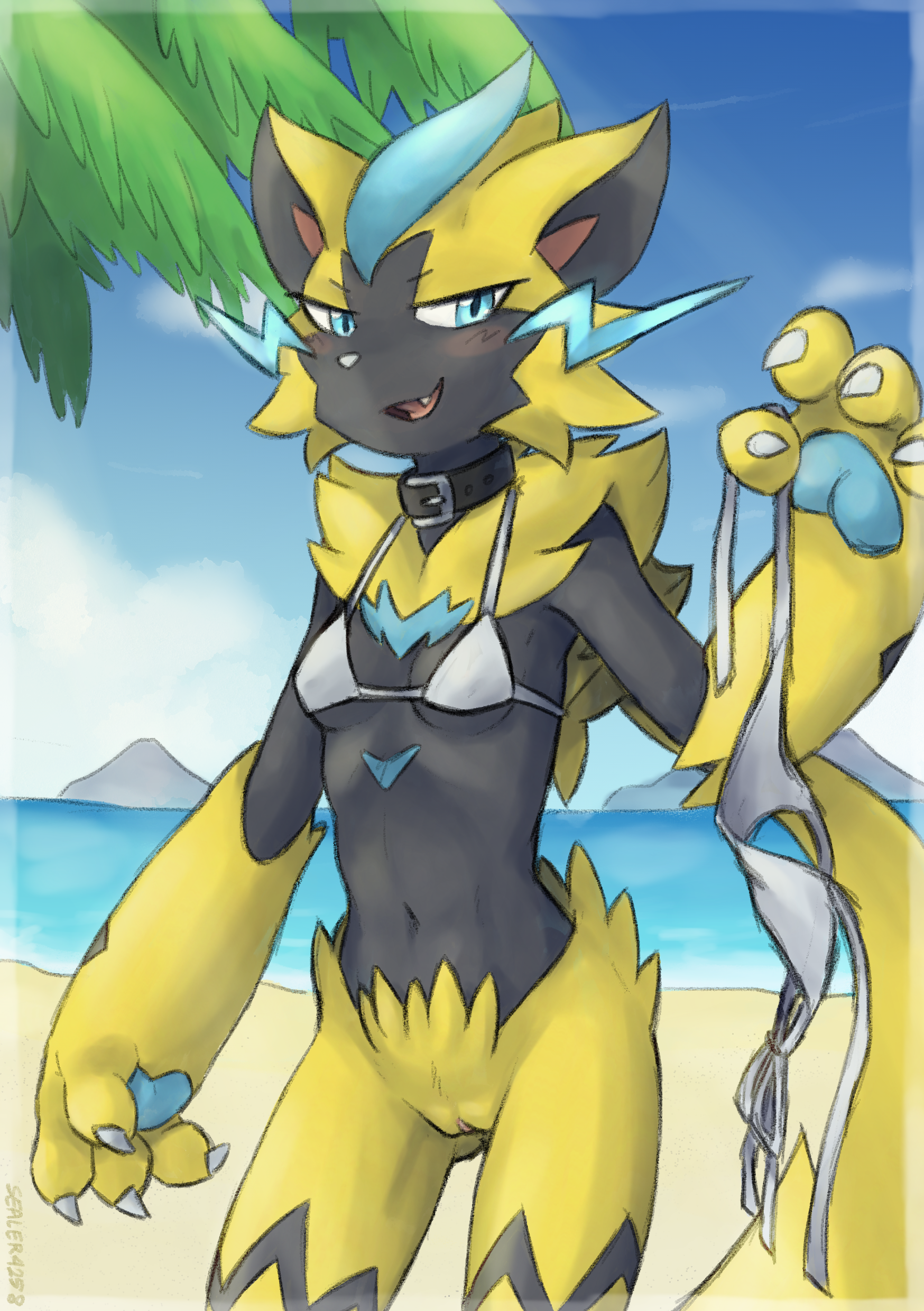 Beach Zeraora Fun Alt - By @sealer4258 on Itaku