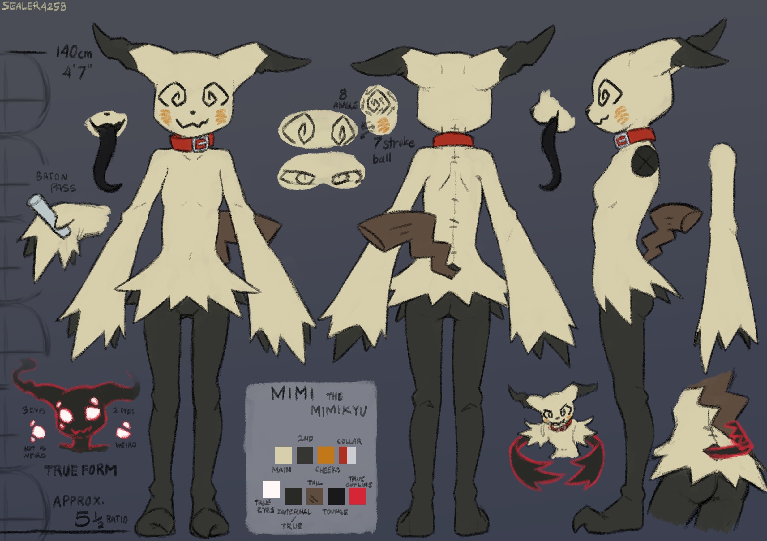 Mimi Mimikyu - Ref Sheet - By @sealer4258 on Itaku