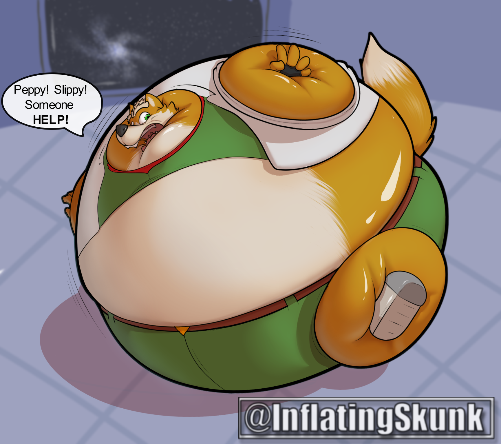 Fox Inflation Fox Inflation - By @theinflatingskunk on Itaku