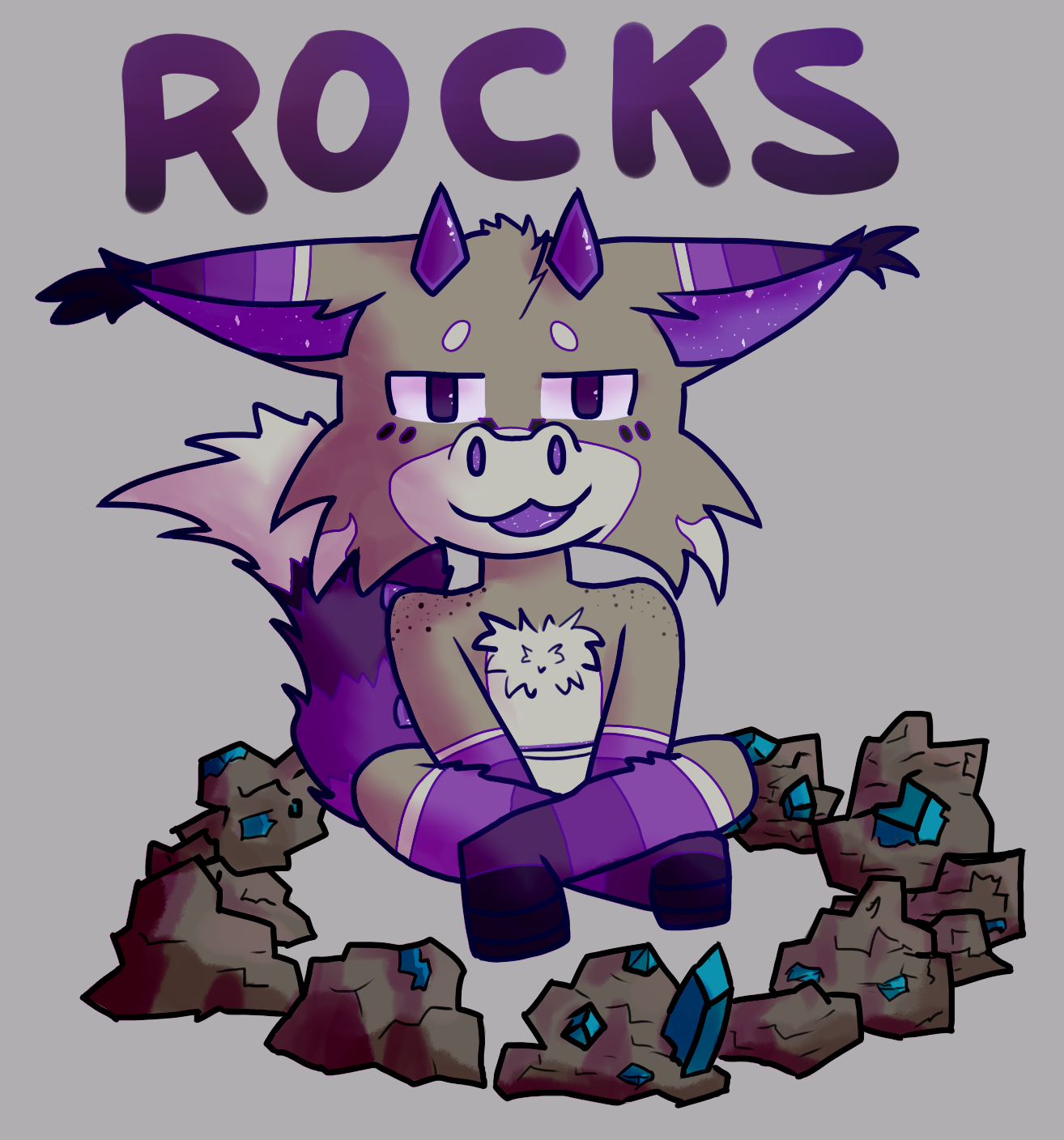 Rocks - By @nyan-tiger on Itaku