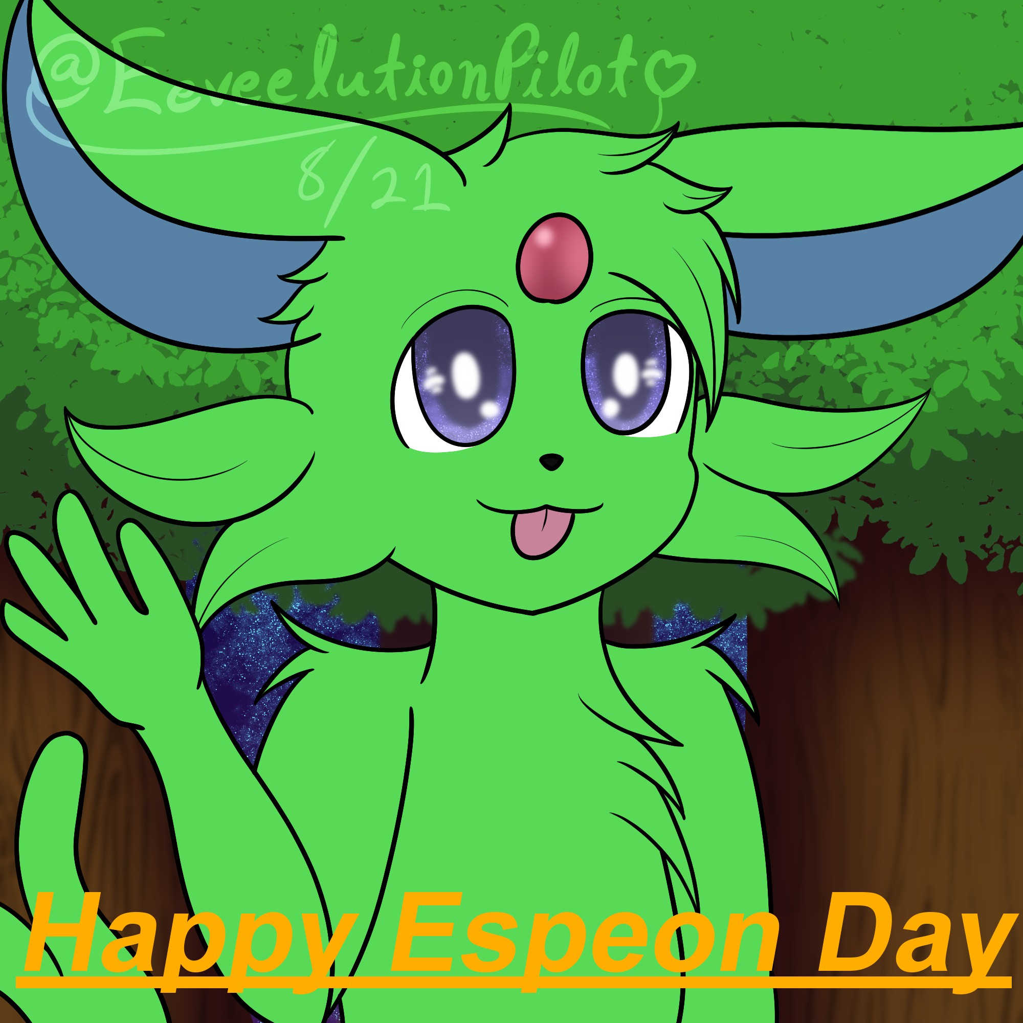 Happy Espeon Day 2024 By eeveelutionpilot on Itaku