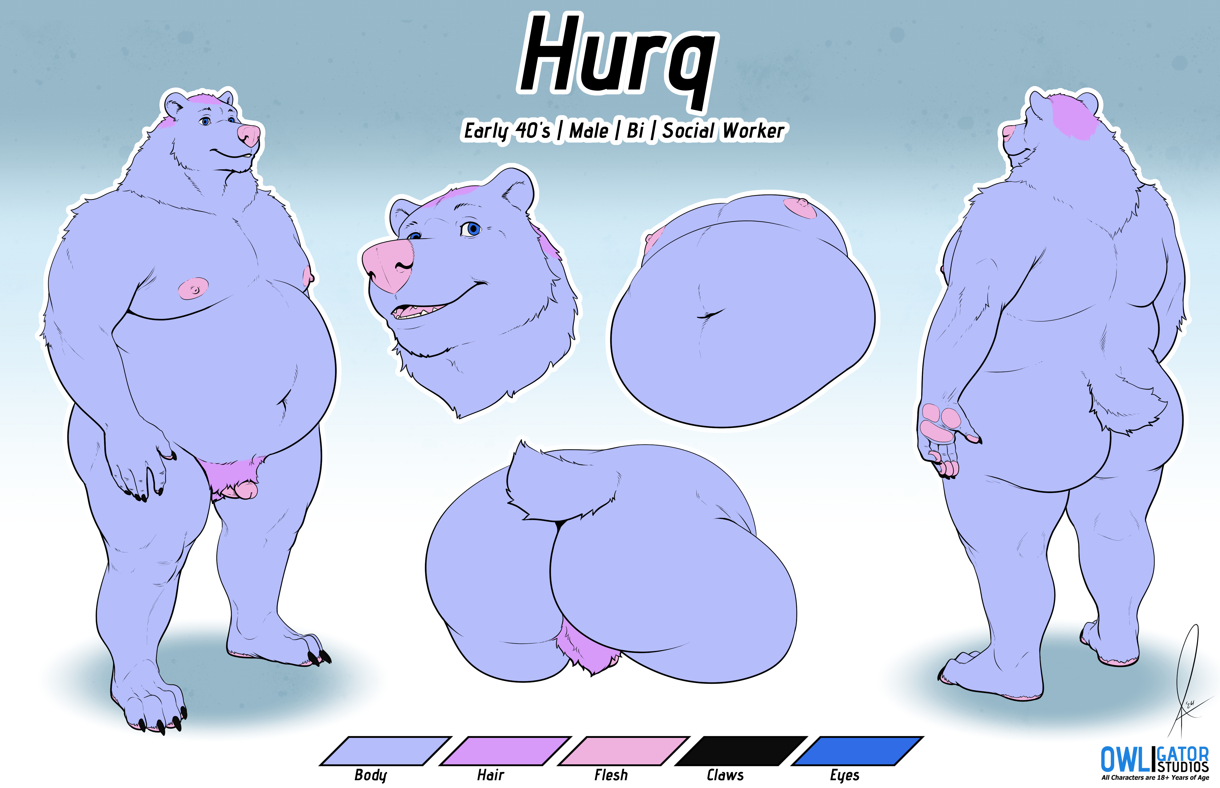Reference Sheet - Hurq - By @owligatorstudios on Itaku